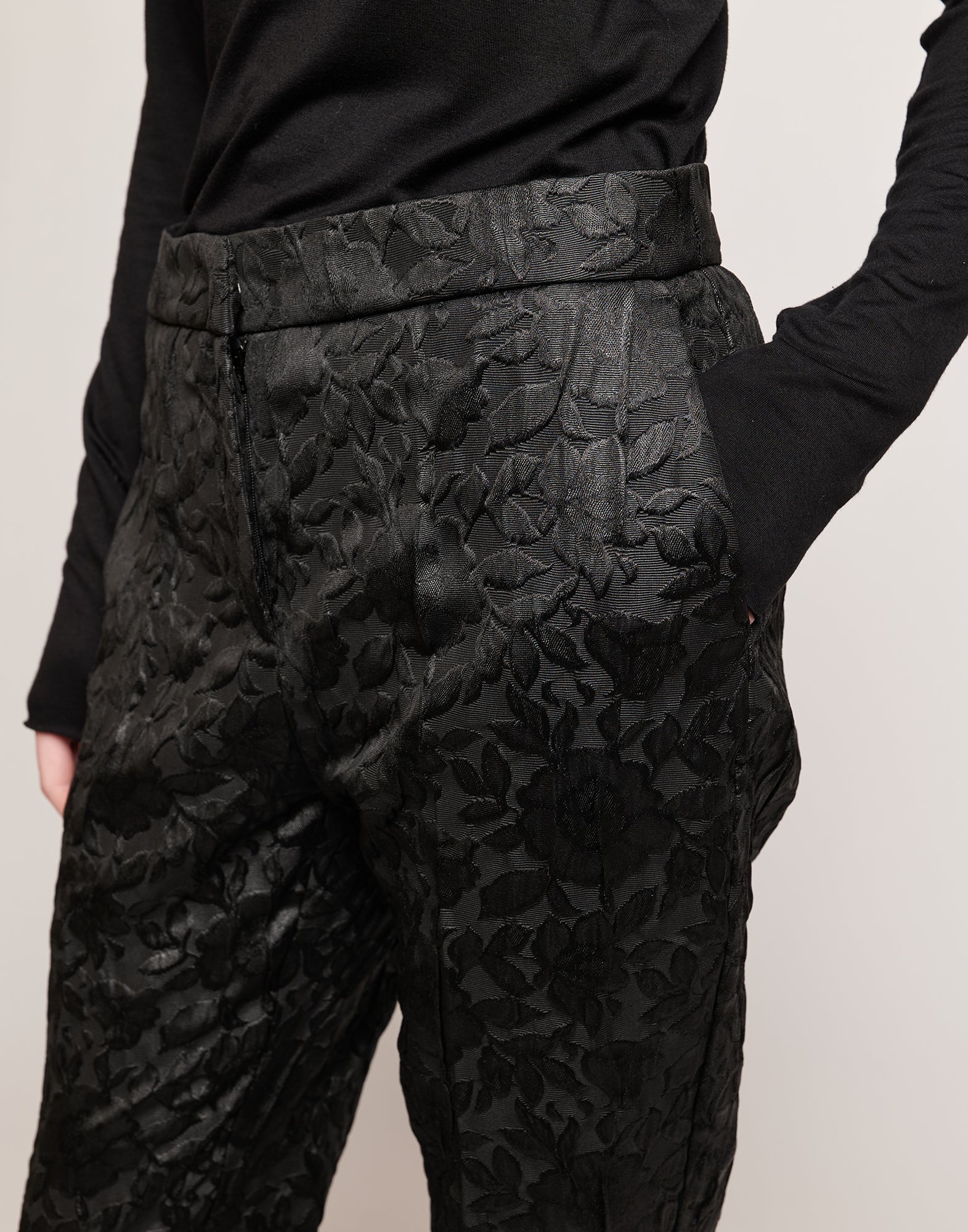 Pantaloni in Matelassé Floreale Cinzato
