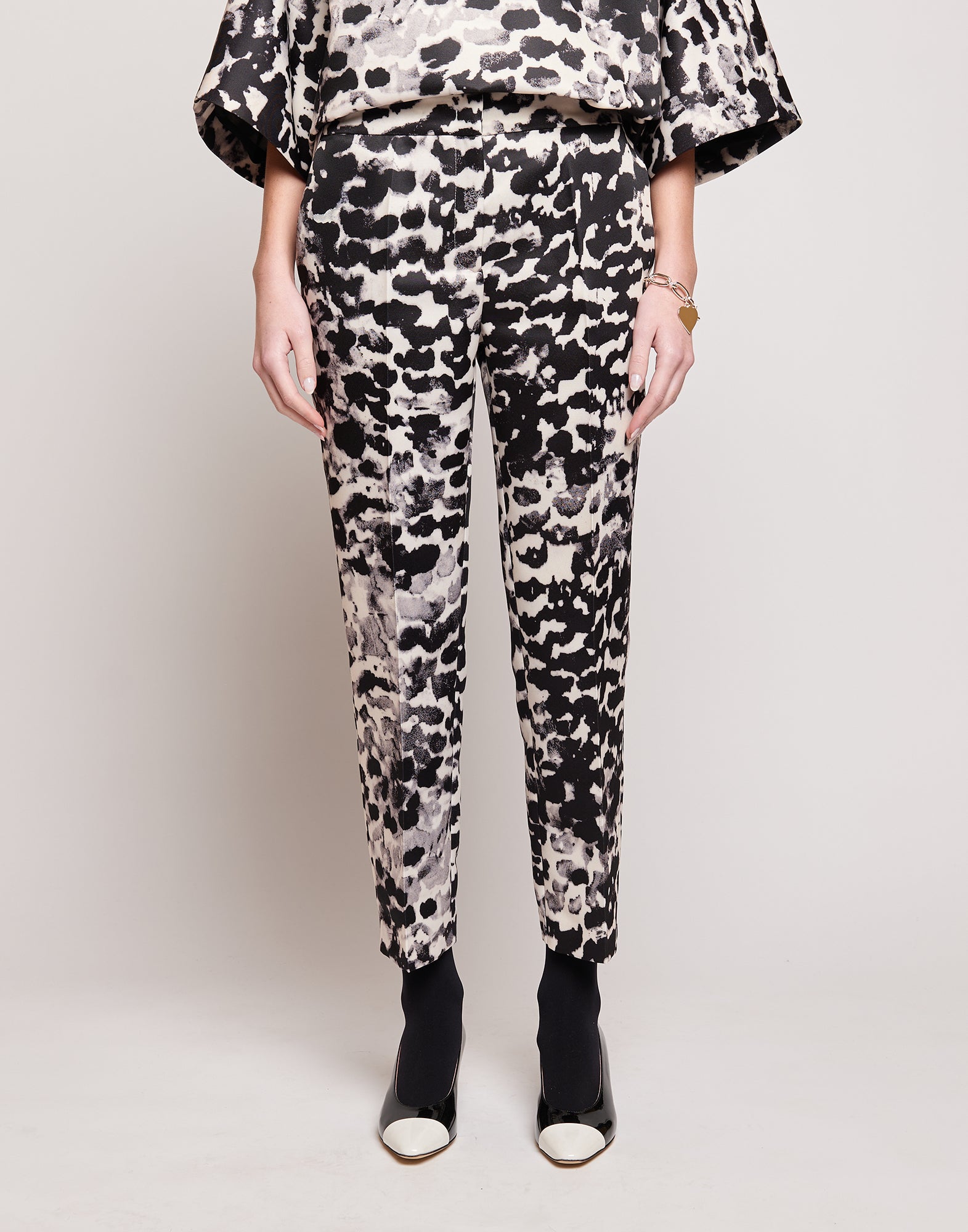 Pantaloni Maschili in Duchesse Stampata Maculata