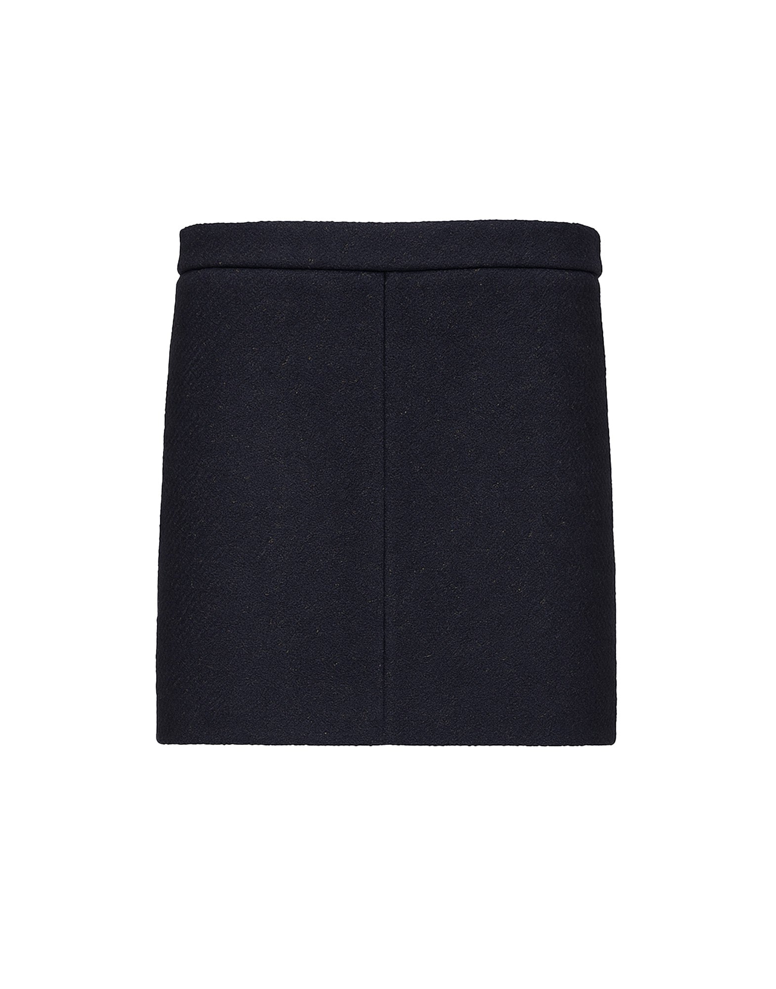 Mini Gonna in Double Twill di Lana Oltremare
