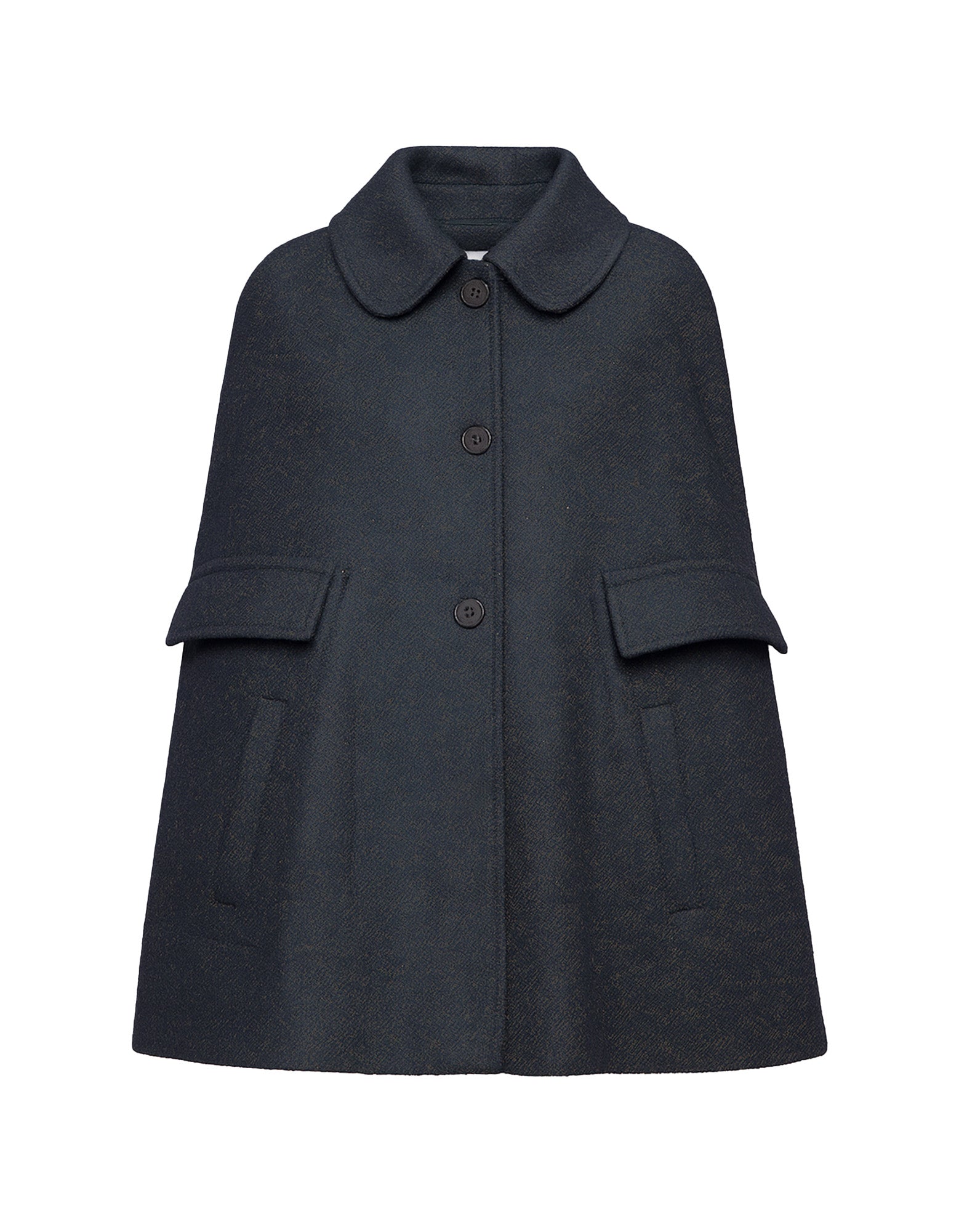 Cappa in Double Twill di Lana Oltremare