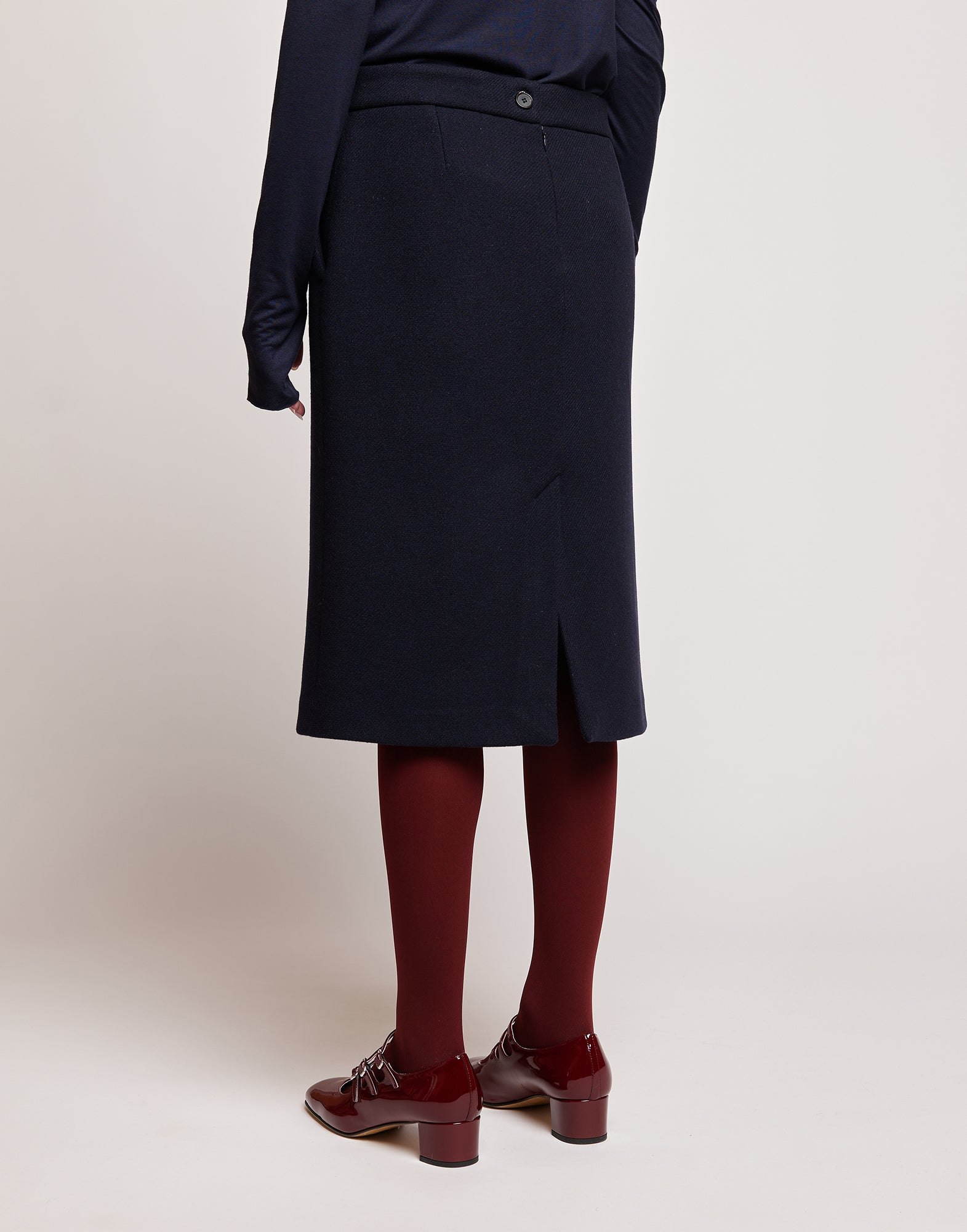 Gonna in Double Twill Sostenibile Oltremare