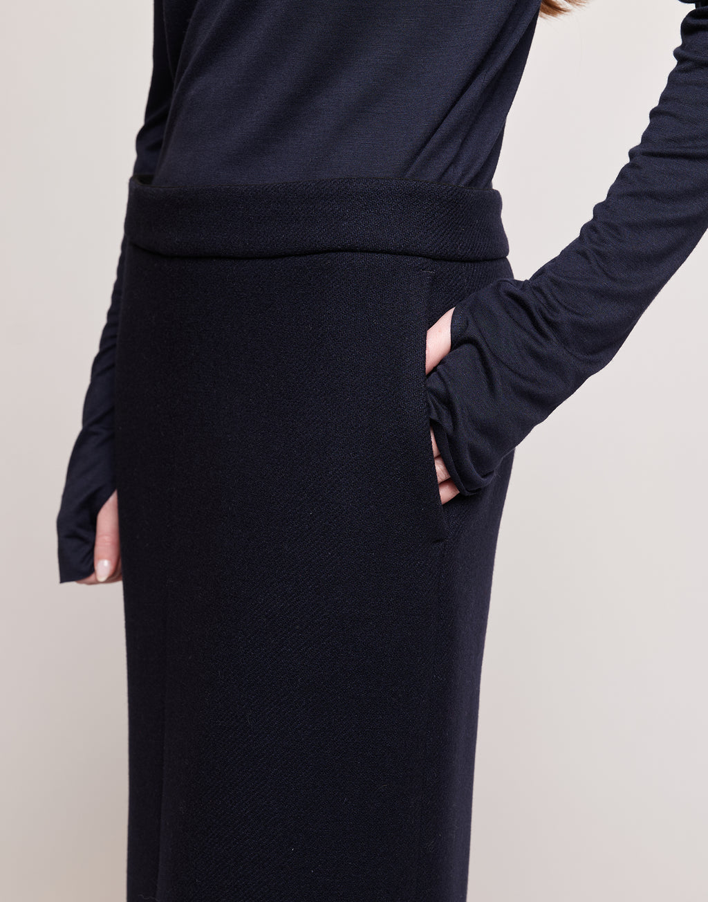 Gonna in Double Twill Sostenibile Oltremare