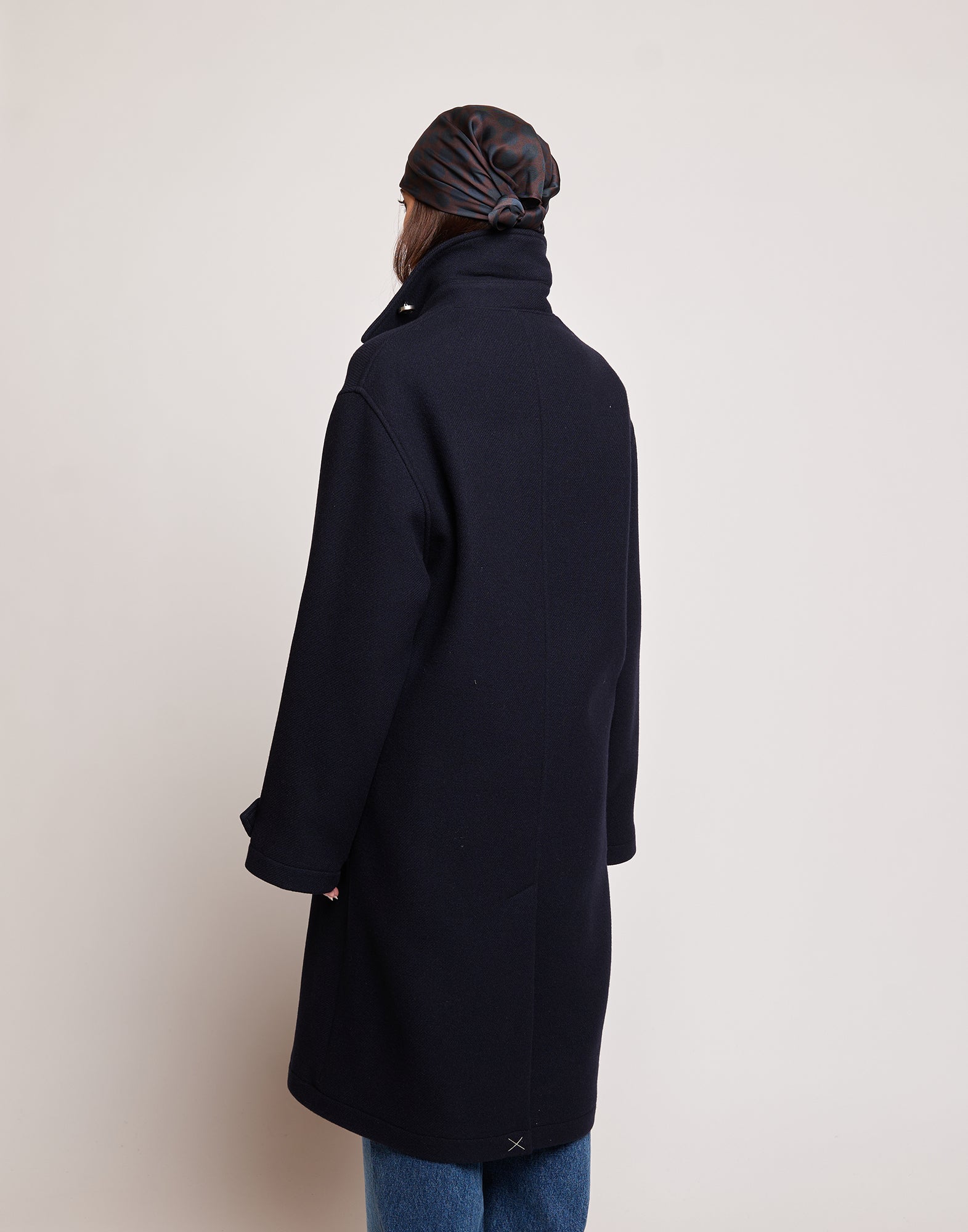 Cappotto in Double Twill di Lana Oltremare