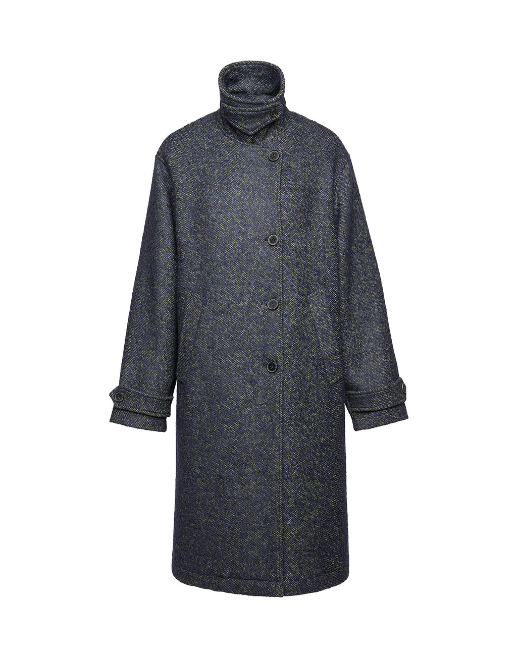 Cappotto Maschile in Doppio Diagonale Bouclé