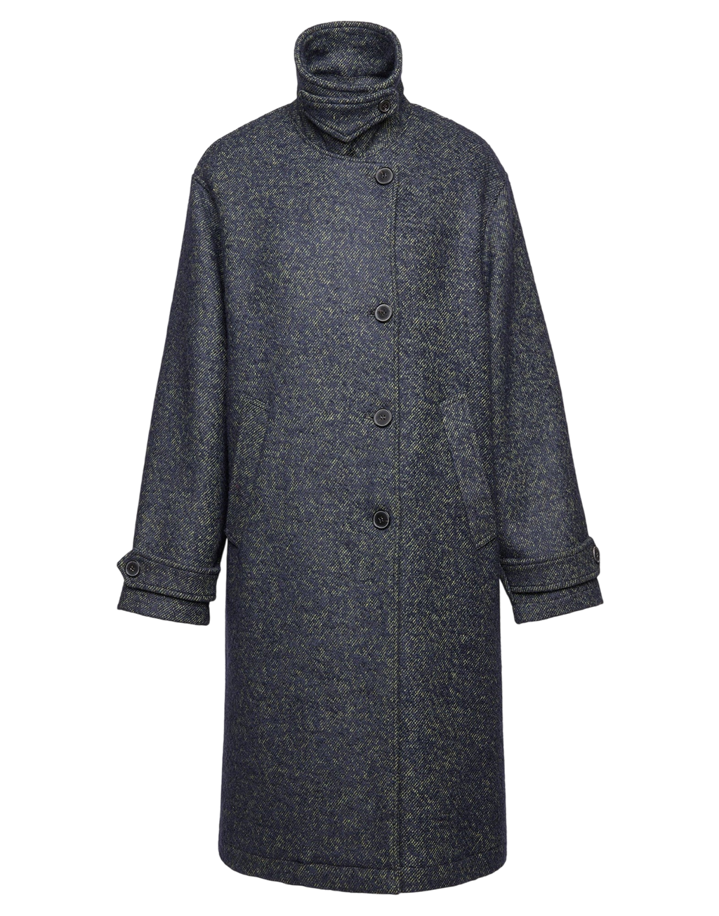 Manteau pour homme en double diagonale bouclé