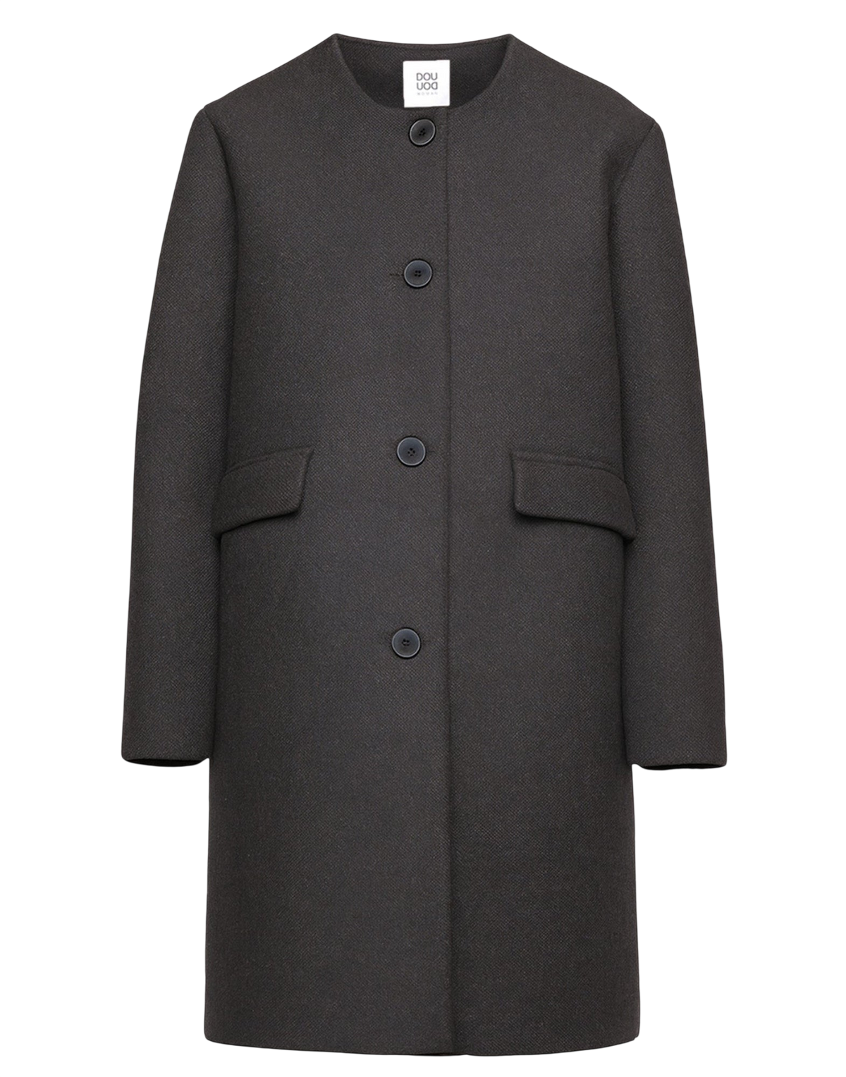 Single-breasted coat in Bonded Techno Neoprene