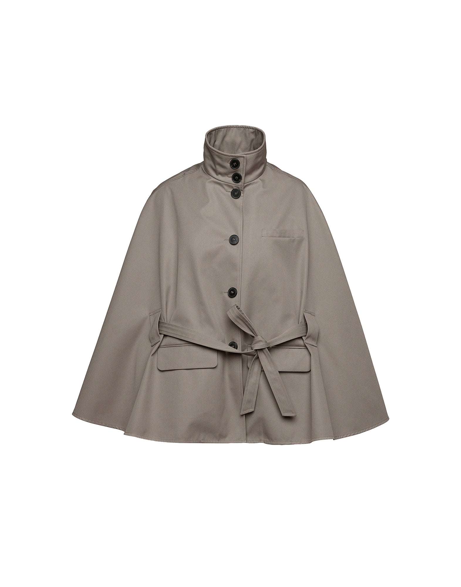 Cappa a Ruota in Tecno Coat Water Repellent Fango