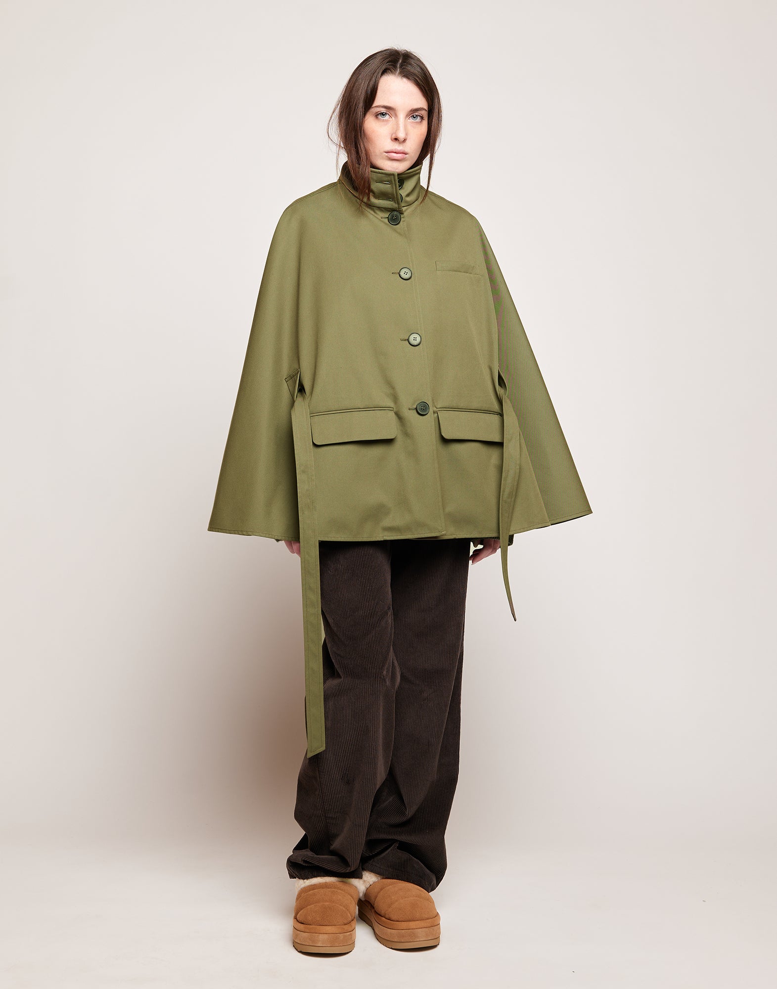 Cappa a Ruota in Tecno Coat Water Repellent Militare