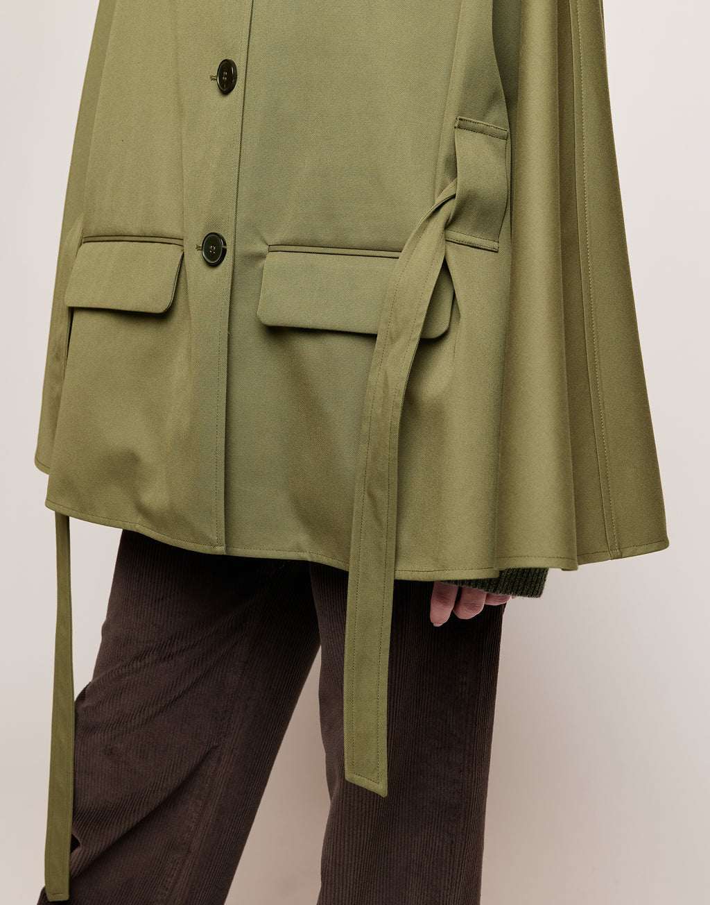 Cappa a Ruota in Tecno Coat Water Repellent Militare