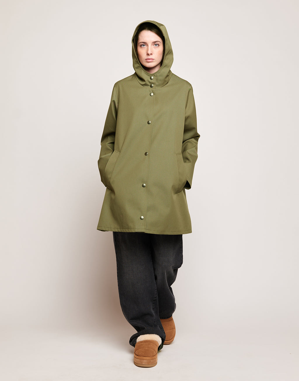 Impermeabile in Tecno Coat Water Repellent Militare