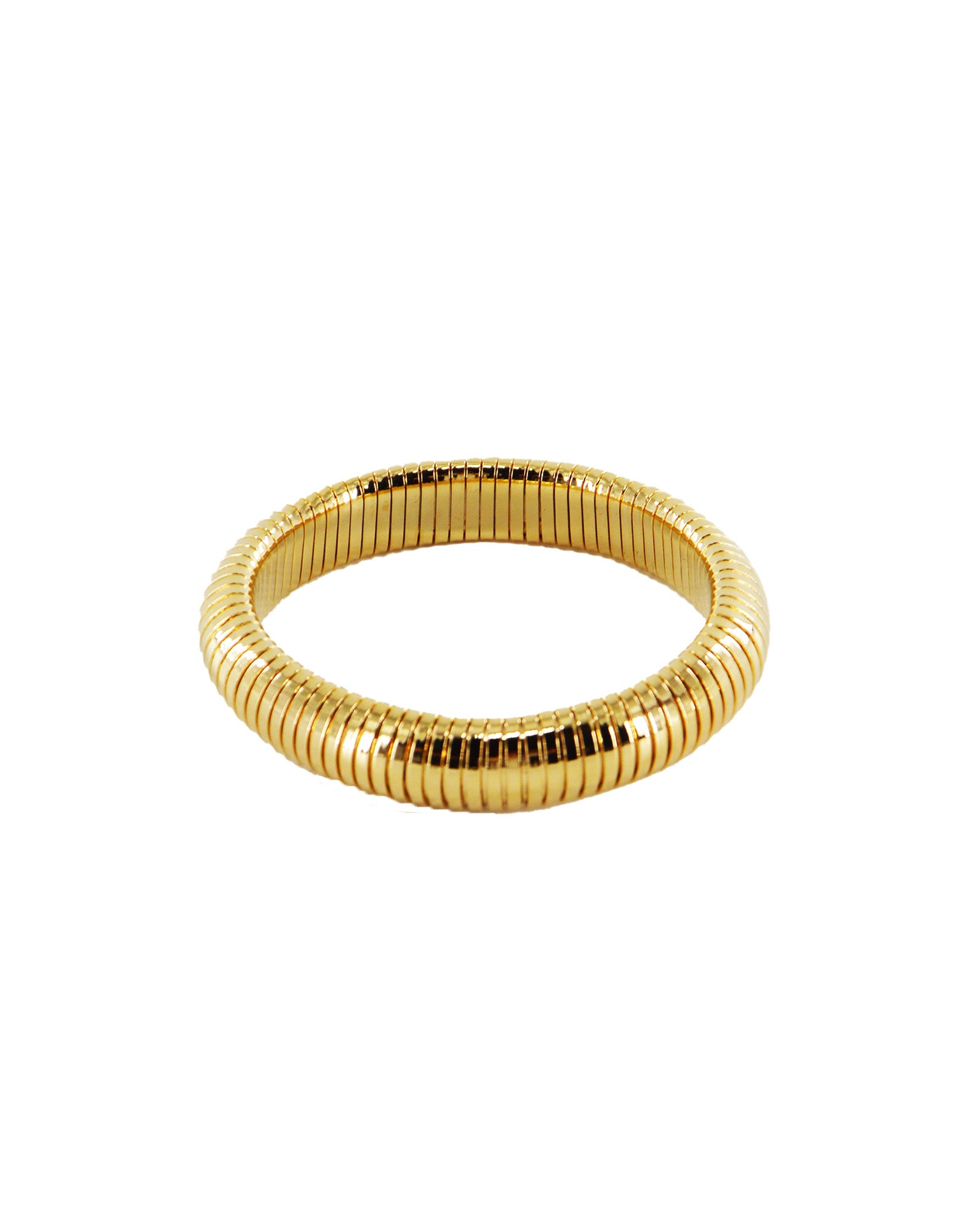 Bracciale Rigido a Maglia Semi-Elastica Oro Chiaro