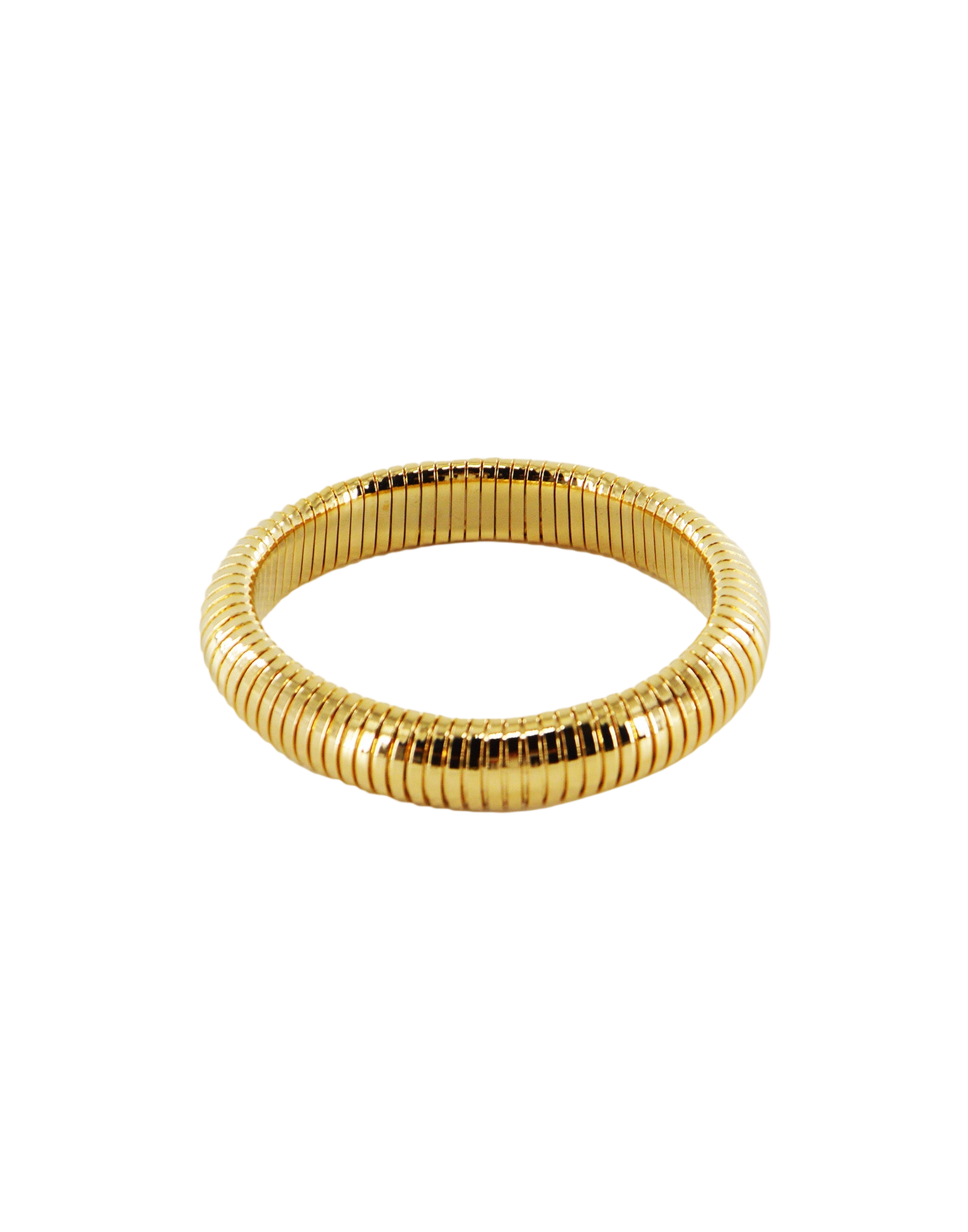Bracciale Rigido a Maglia Semi-Elastica Oro Chiaro