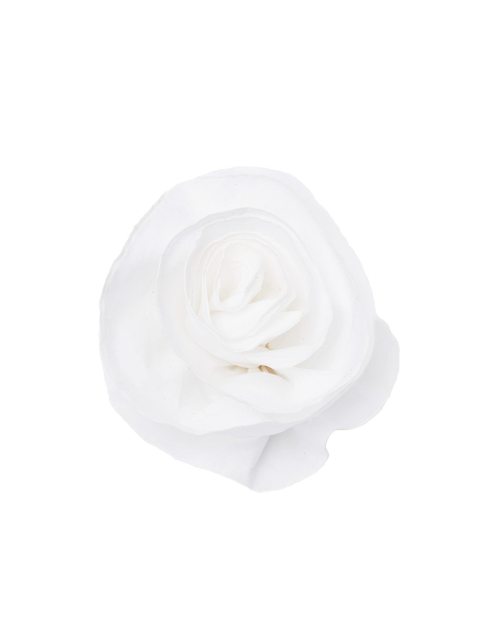 Spilla a Fiore in Cotone Bianco