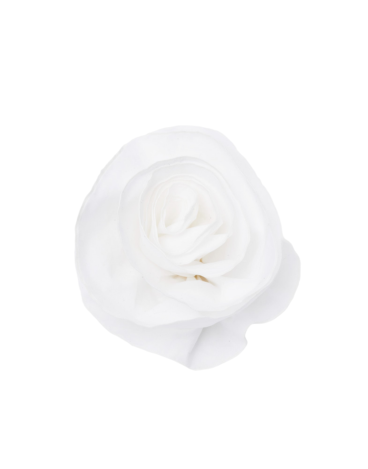 Broche fleur en coton blanc