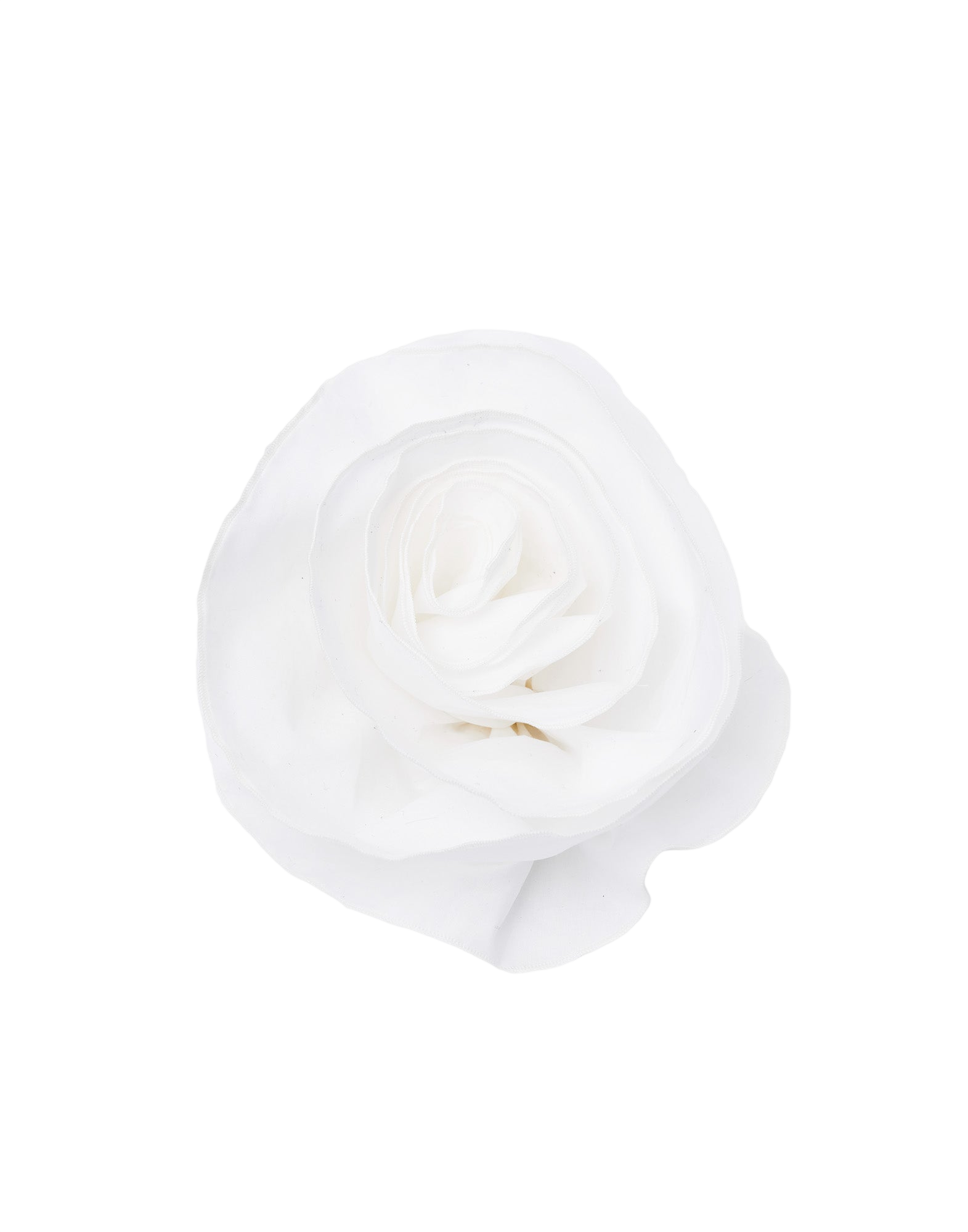 Spilla a Fiore in Cotone Bianco