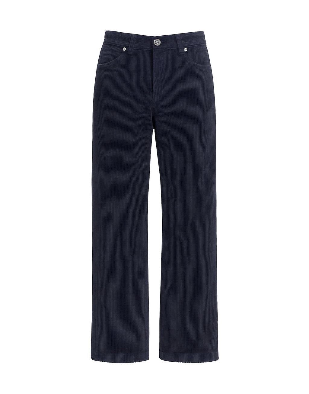 Pantaloni a Palazzo in Velluto 500 Righe Oltremare