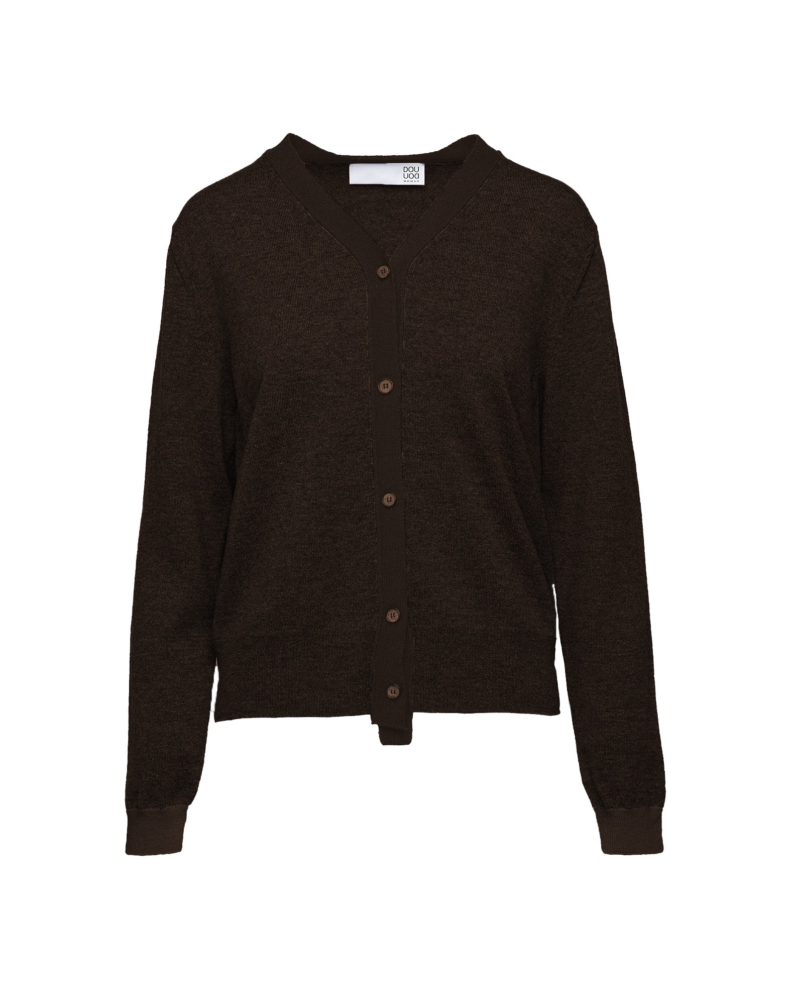 Cardigan Scollo a V in Lana e Cashmere Ciocco
