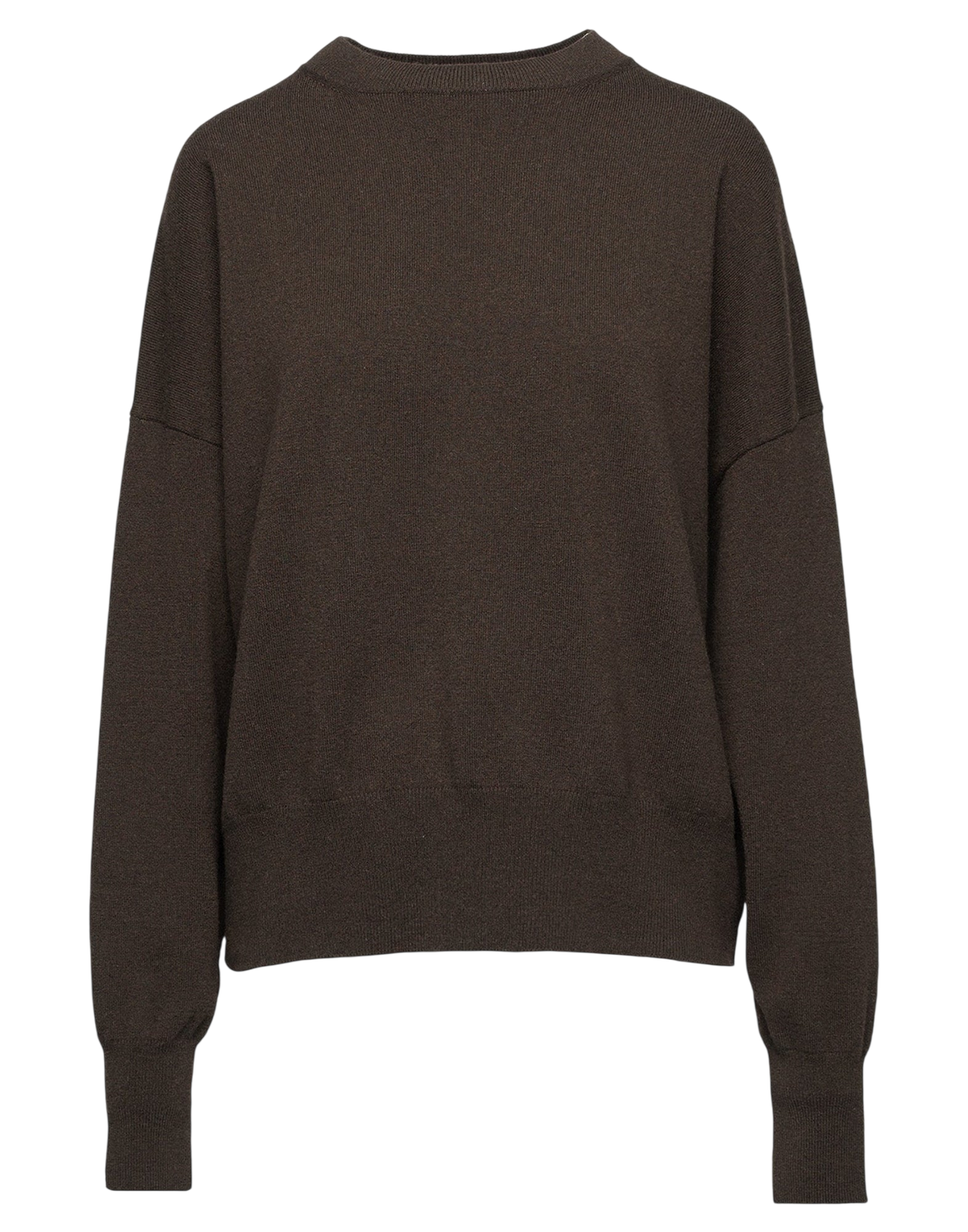 Choco Wool and Cashmere Crew Neck Kimono Sweater