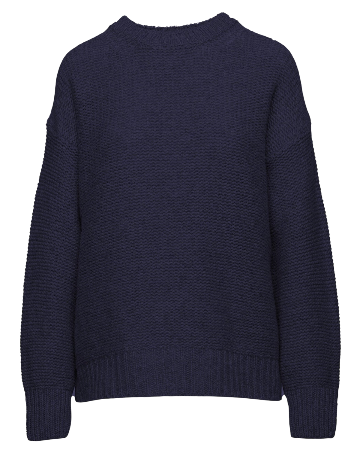 Crew Neck Sweater in Wool and Cashmere Oltremare