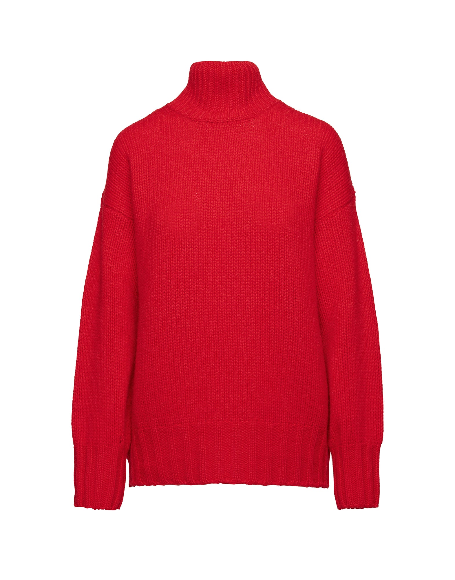 Maglione Dolcevita in Lana e Cashmere Lacca