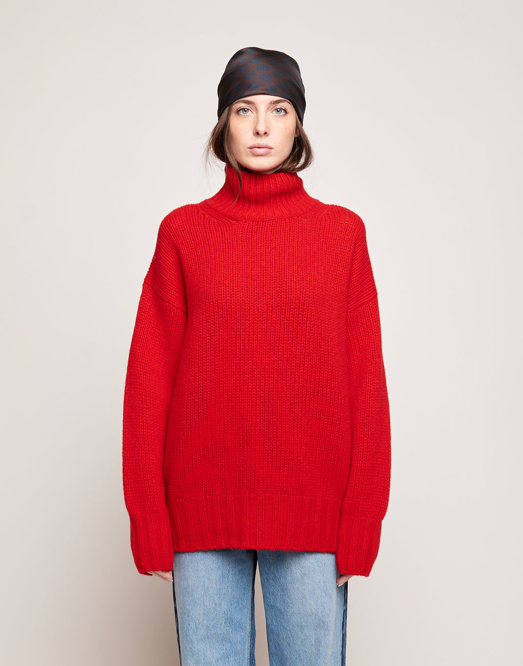 Maglione Dolcevita in Lana e Cashmere Lacca