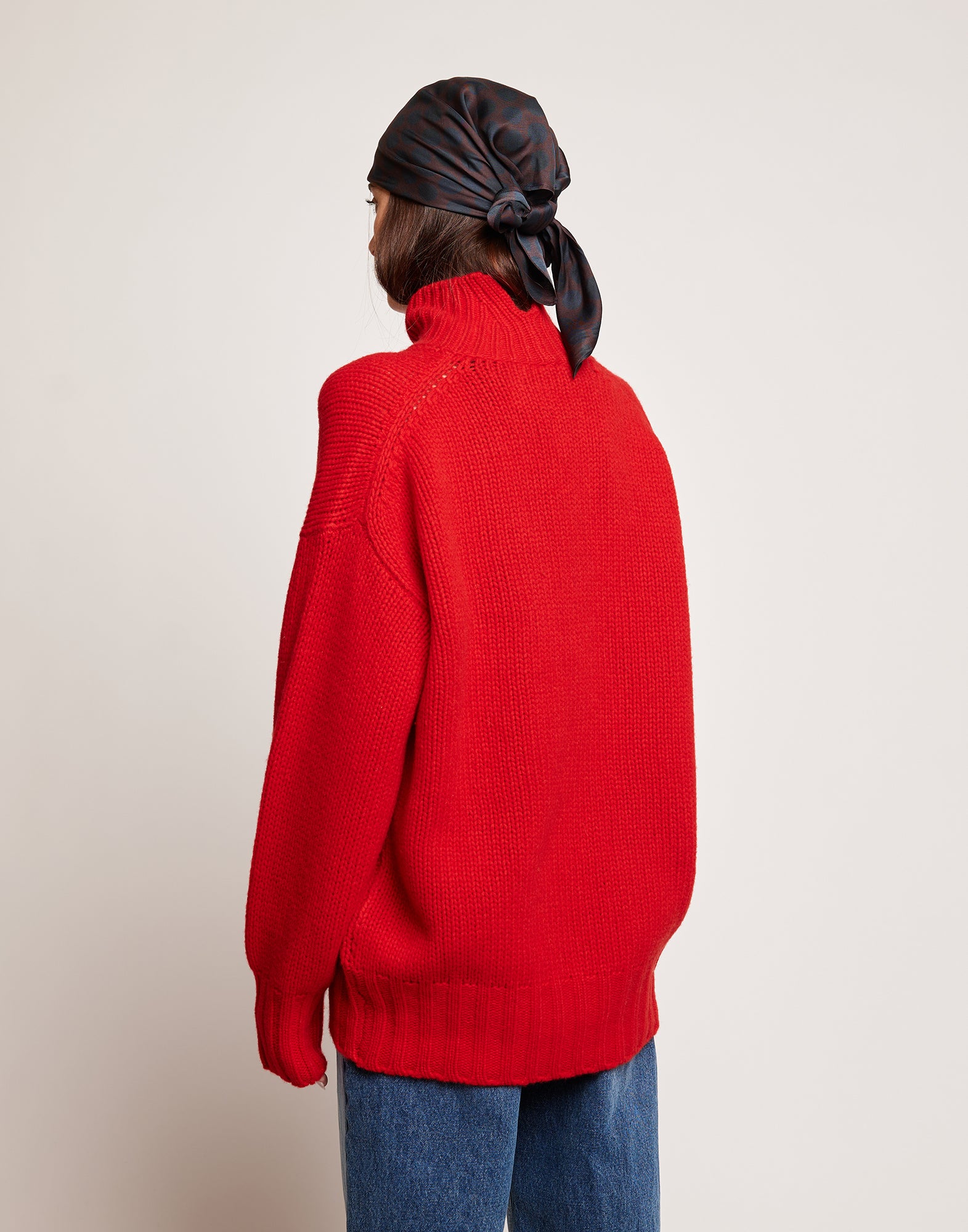 Maglione Dolcevita in Lana e Cashmere Lacca