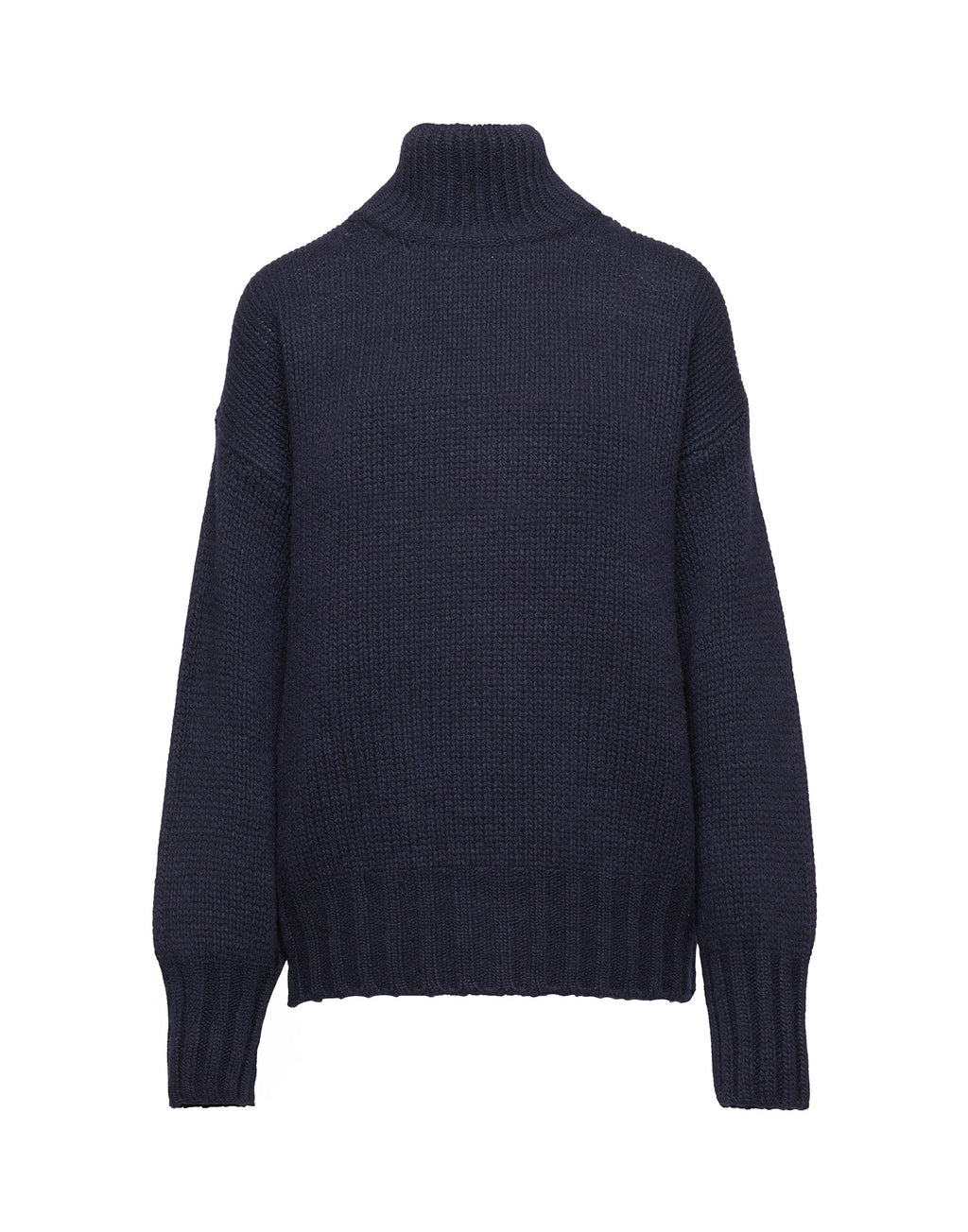 Maglione Dolcevita in Lana e Cashmere Oltremare