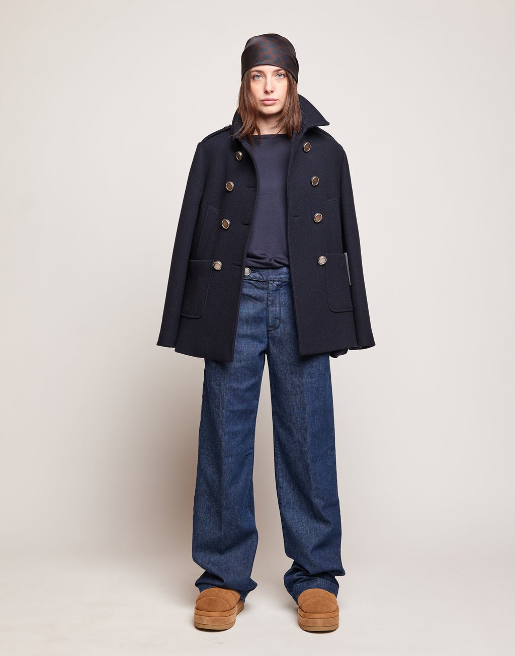 Maglione Dolcevita in Lana e Cashmere Oltremare