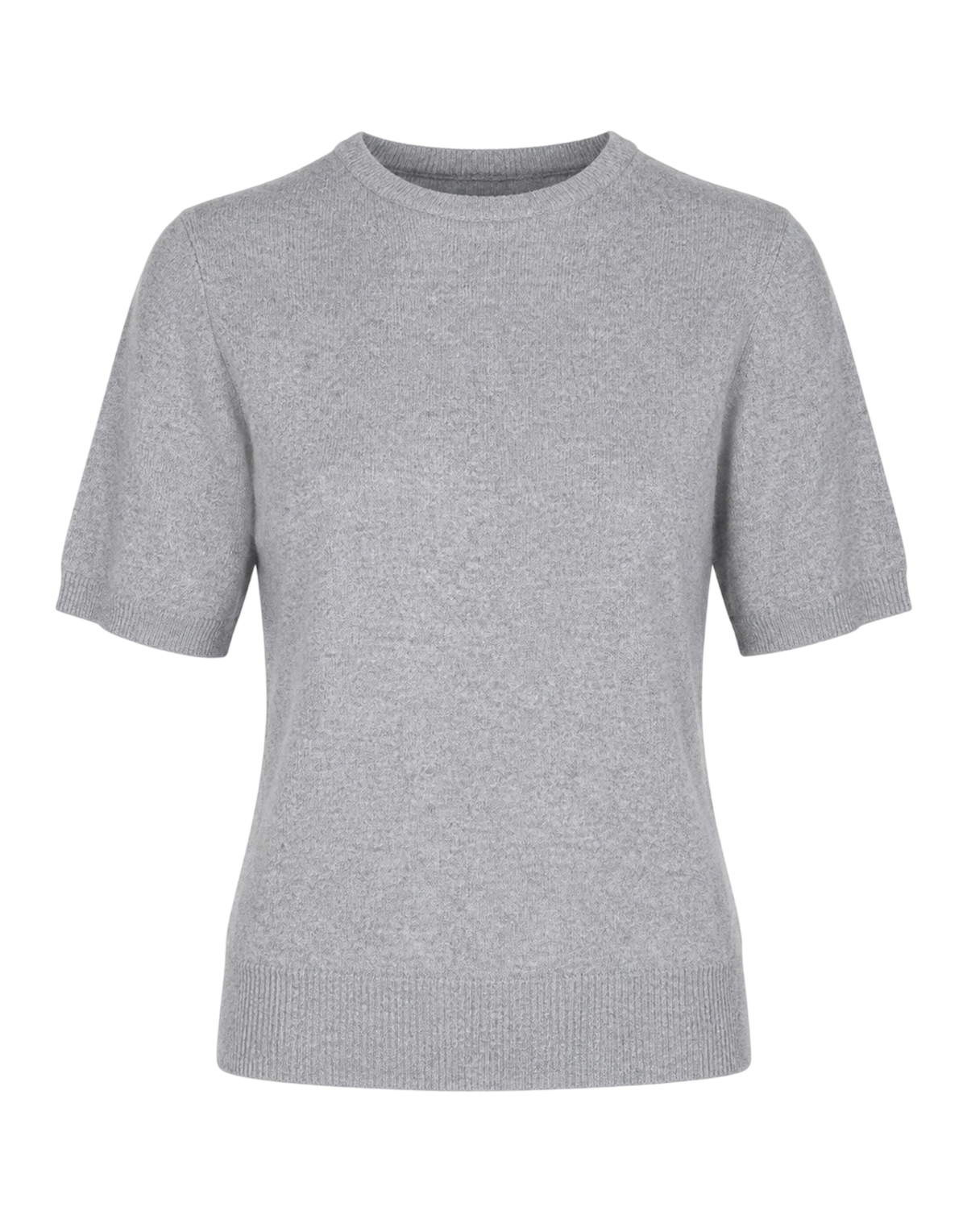 Soft cashmere short-sleeved sweater