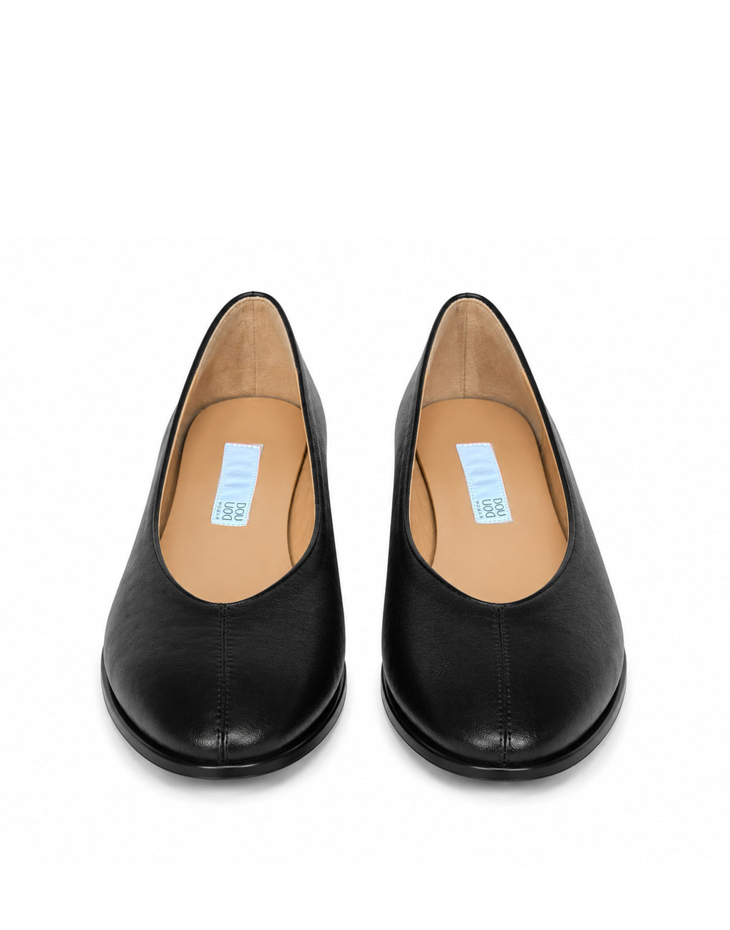 Ballerina Fondo Cuoio in Pelle Nera