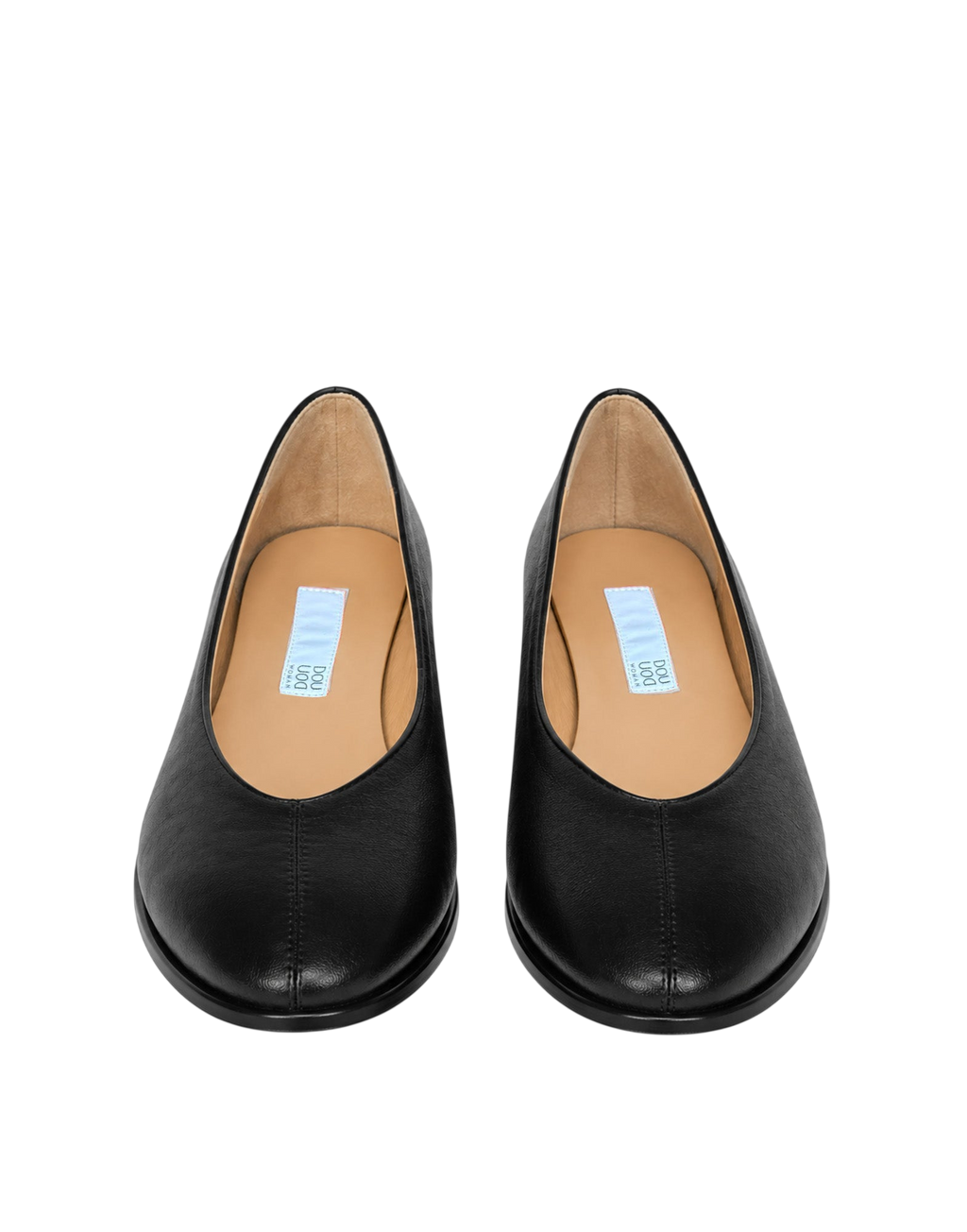 Ballerina Fondo Cuoio in Pelle Nera