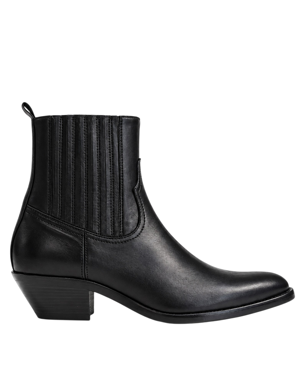 Stivaletti Texani in Pelle di Vitello Glam Nero