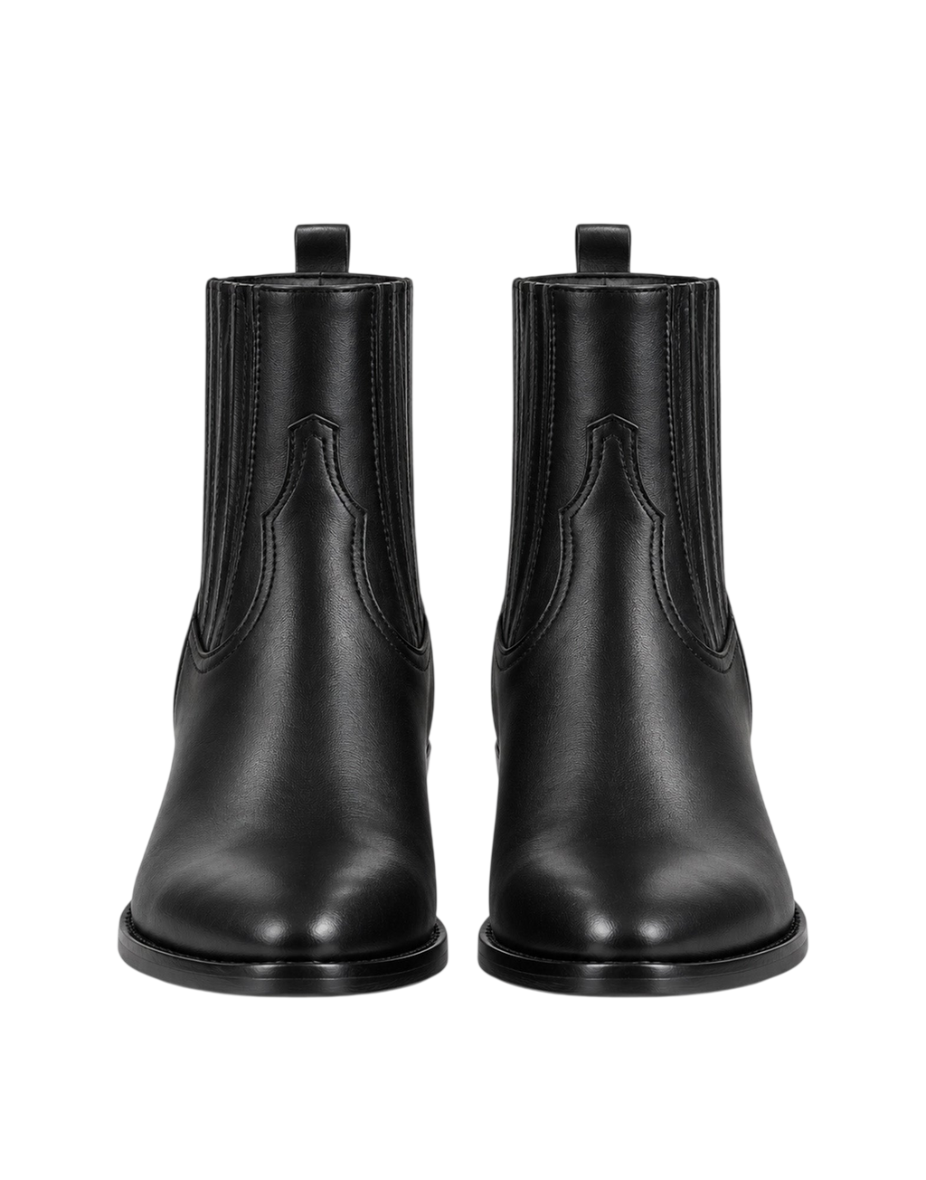 Stivaletti Texani in Pelle di Vitello Glam Nero
