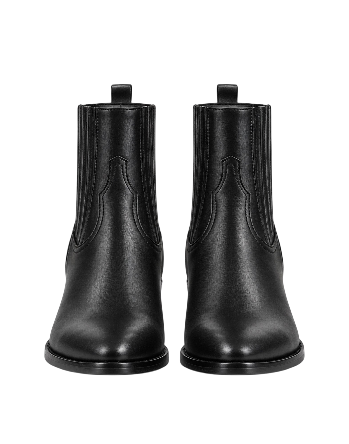 Stivaletti Texani in Pelle di Vitello Glam Nero