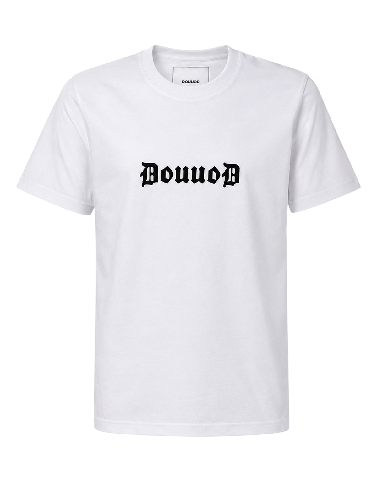 T-shirt en jersey de coton logo gothique blanc