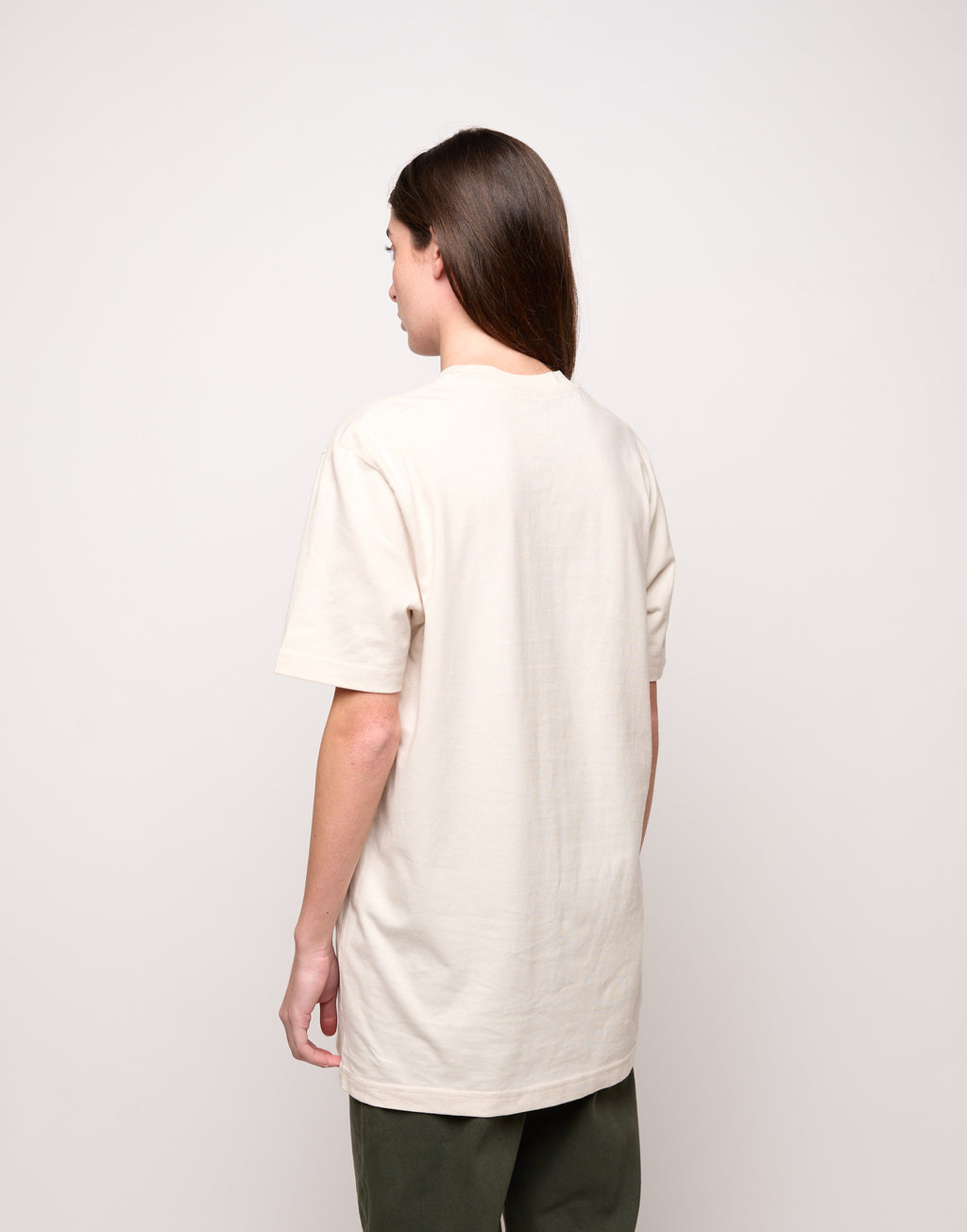 T-shirt in Jersey di Cotone Stampa "Travi" Burro