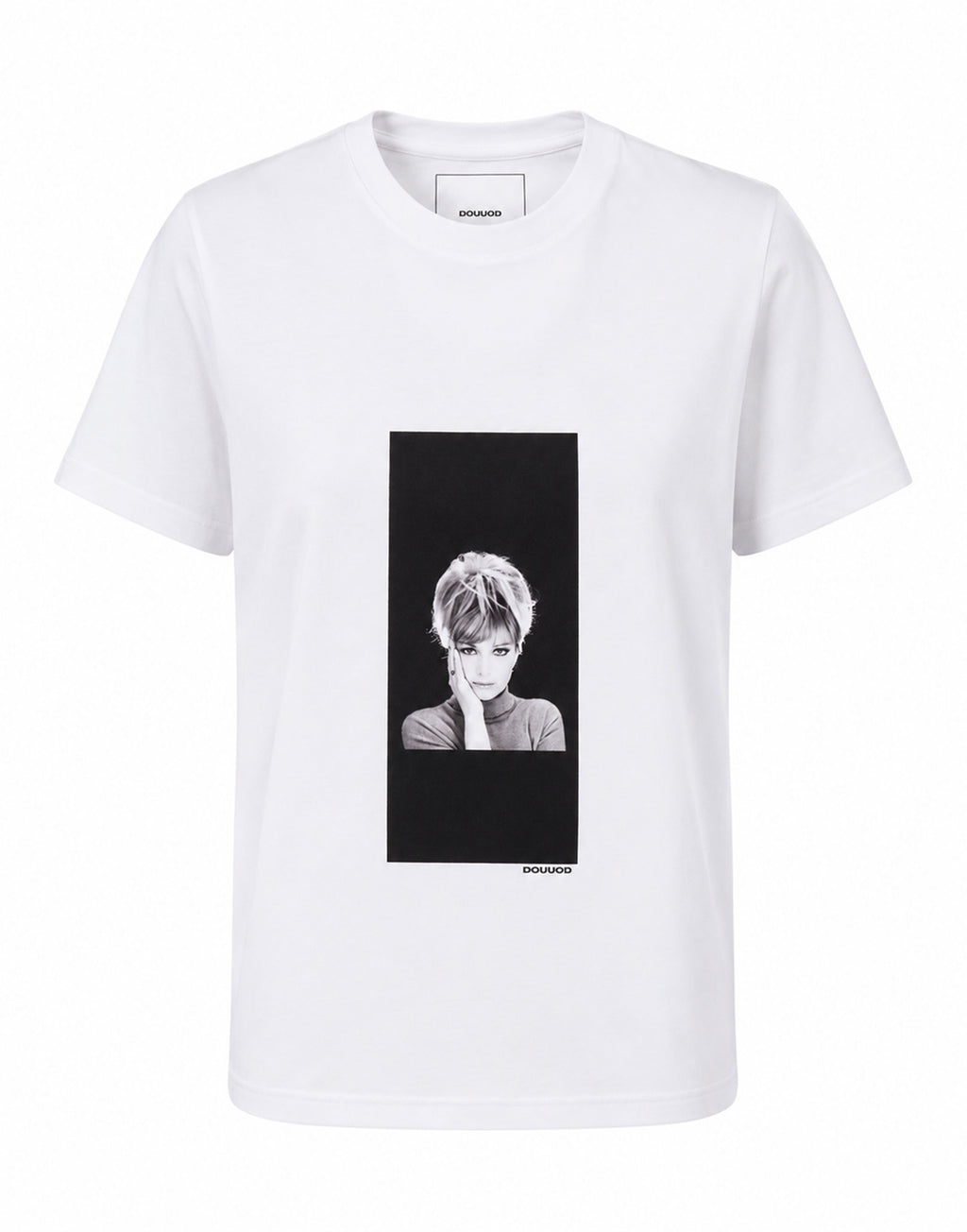 T-shirt in Jersey di Cotone Stampa "Vitti" Bianco
