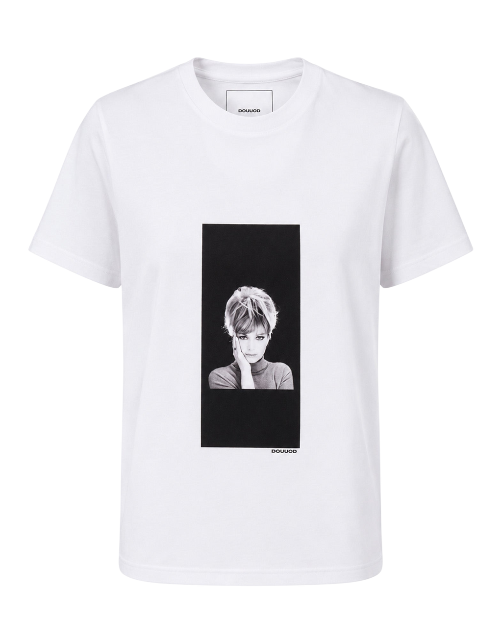 "Vitti" Print Cotton Jersey T-Shirt White