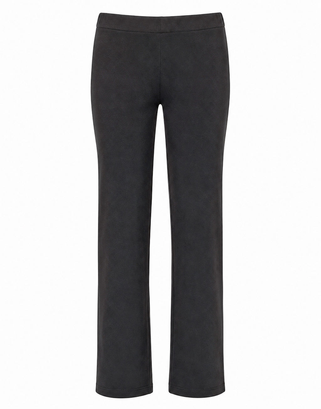 Pantalone Flare in Scuba con Taglio Carré Nero