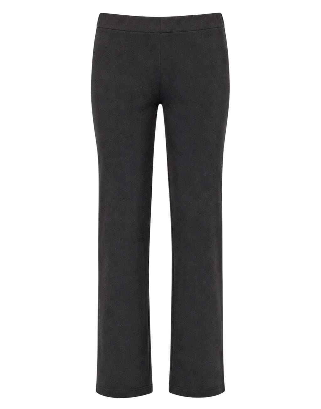 Pantalon évasé en scuba avec découpe carrée noir
