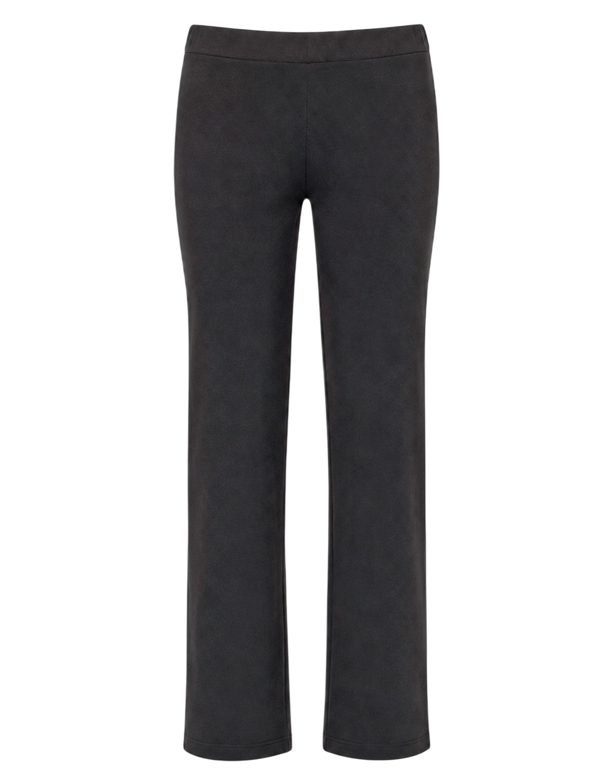 Black Scuba Flare Trousers with Yoke Detail