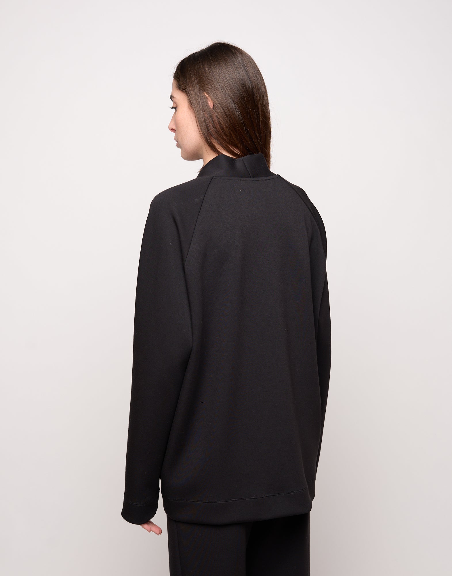 Cardigan Raglan con Alamari Nero