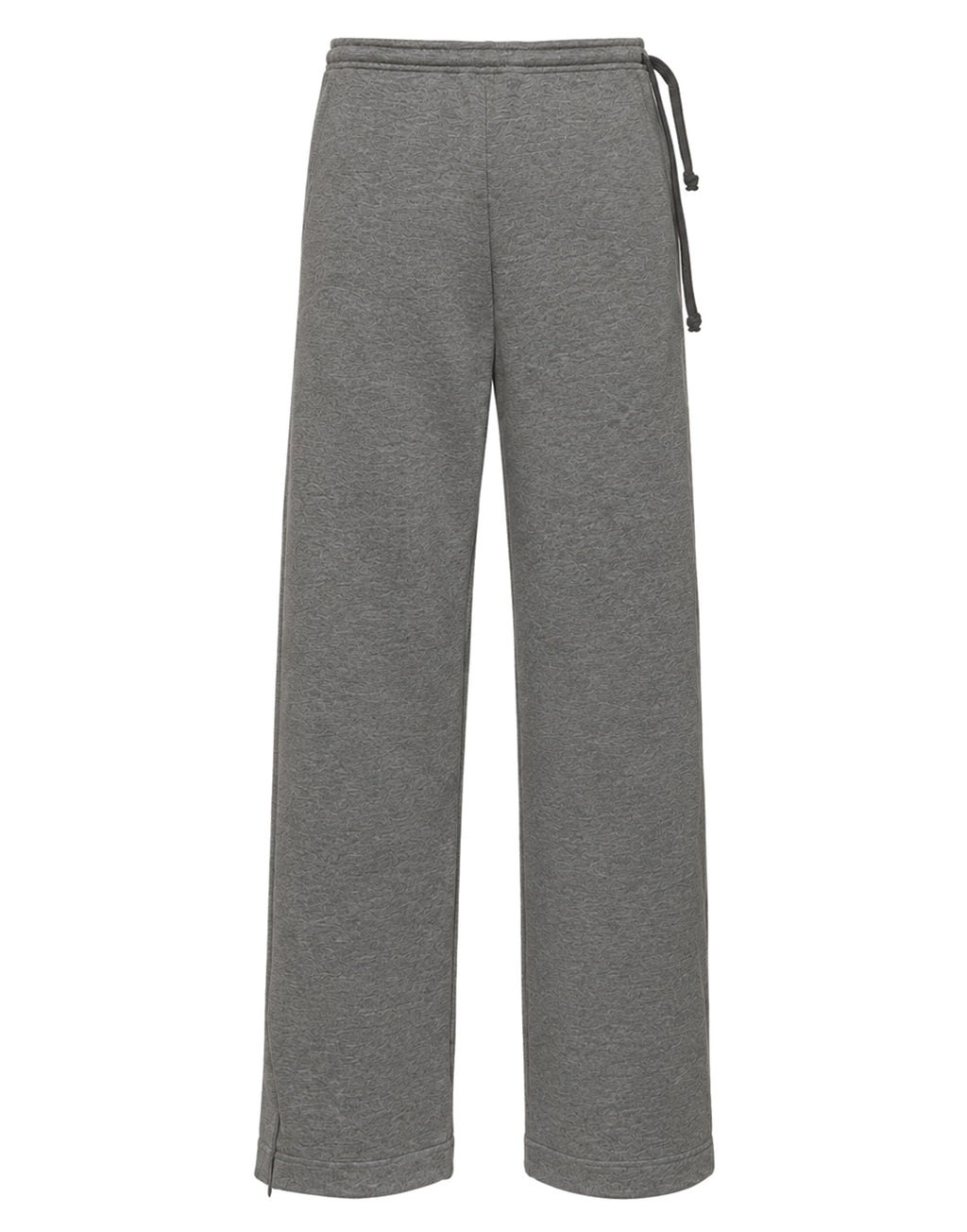 Pantalone Ampio con Zip al Fondo e Coulisse Laterale Grigio Fumo