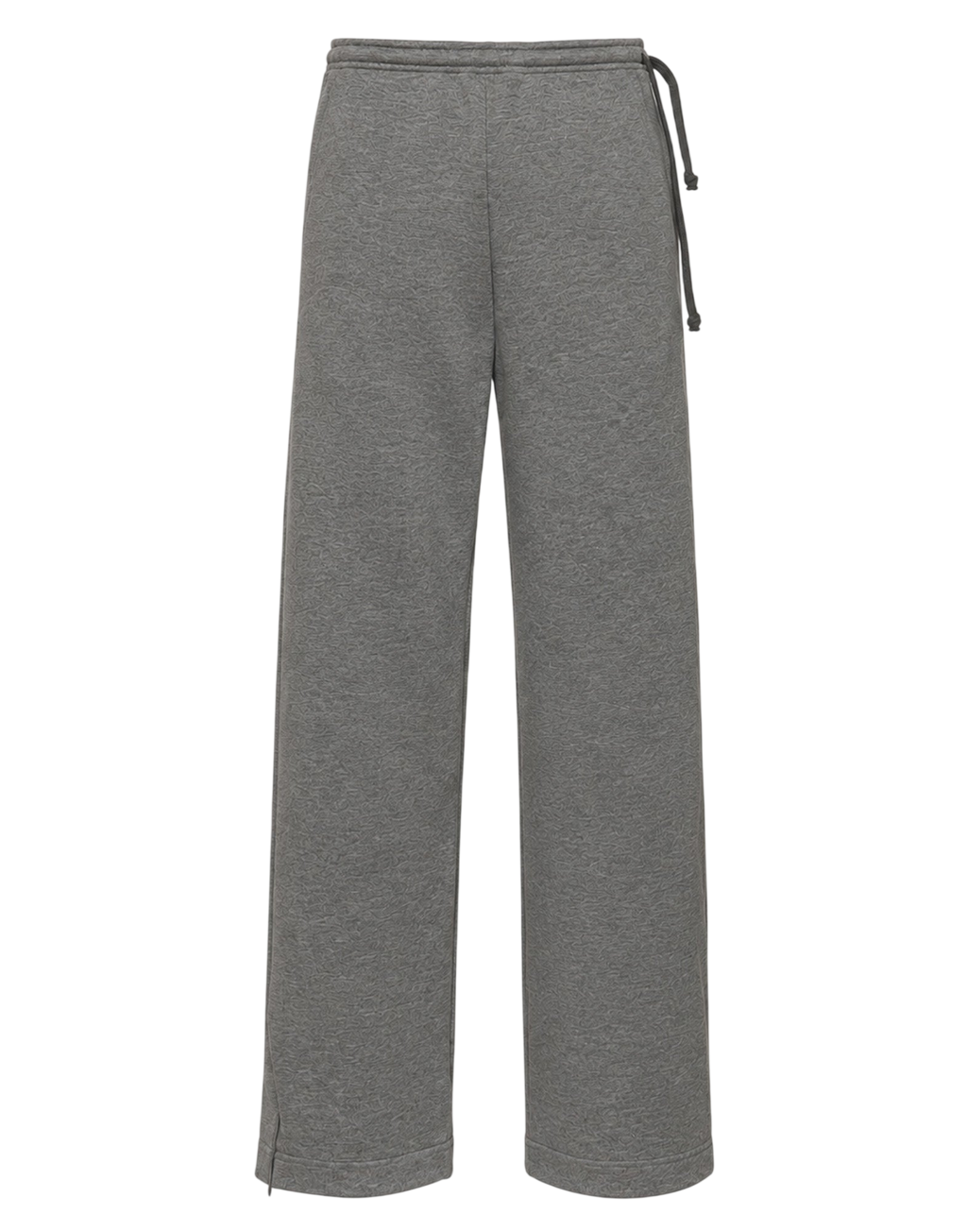 Pantalon large avec zip au bas et cordon de serrage latéral gris fumée