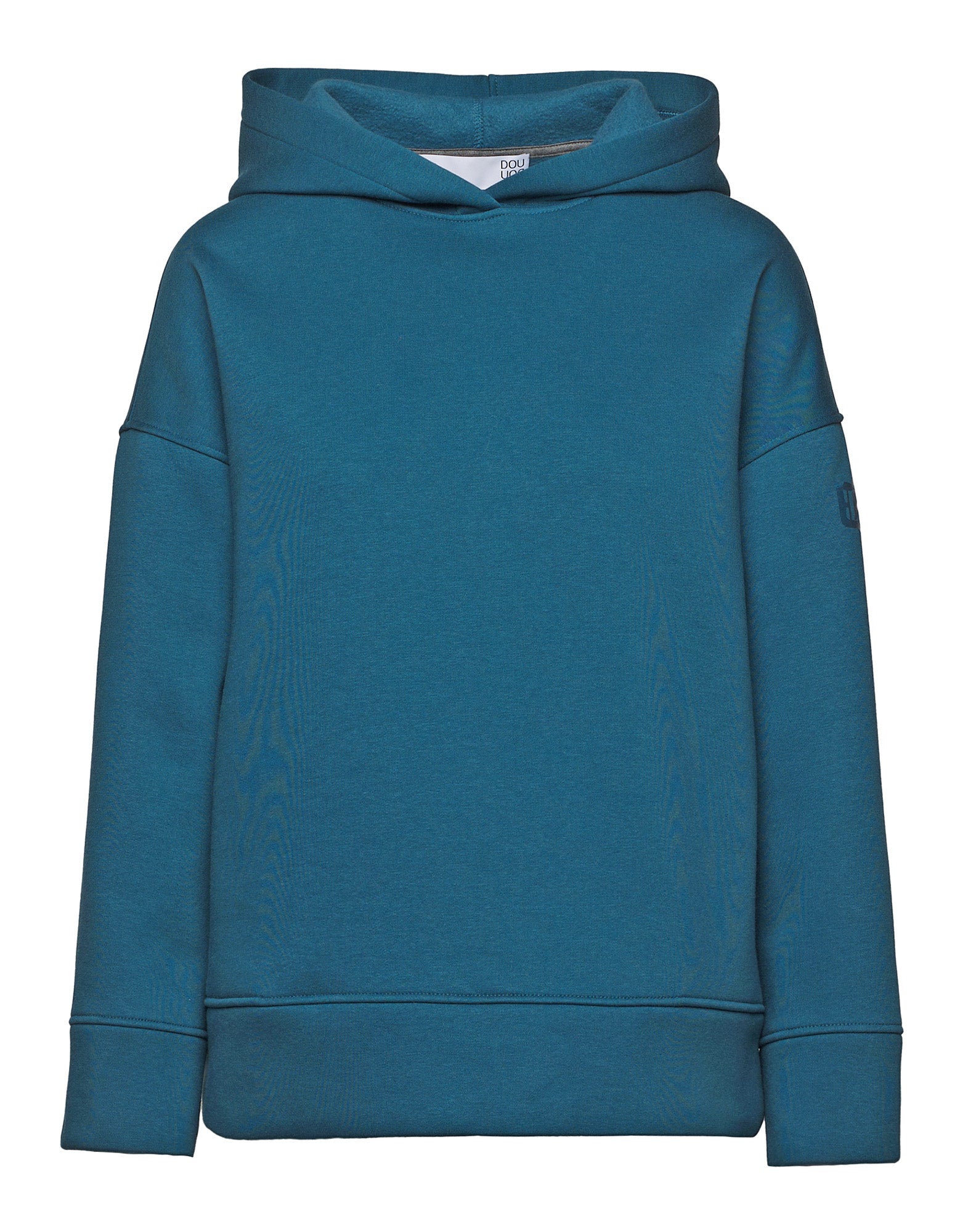Felpa con Cappuccio e Tasche con Zip Tied Blue