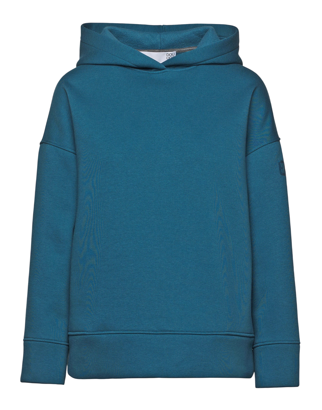 Tied Blue Zip-Pocket Hoodie