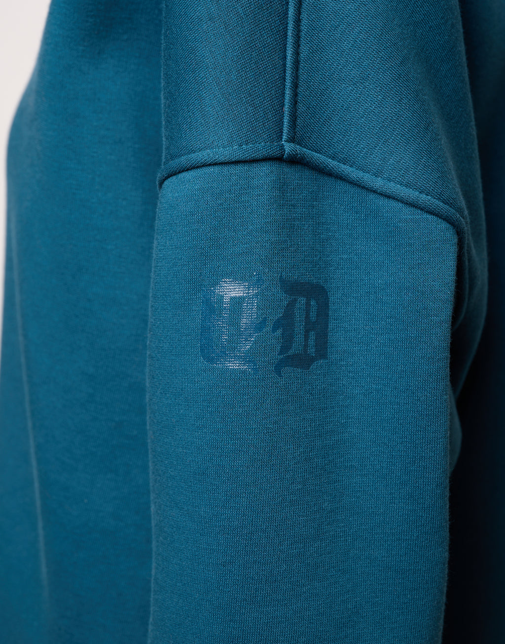 Felpa con Cappuccio e Tasche con Zip Tied Blue