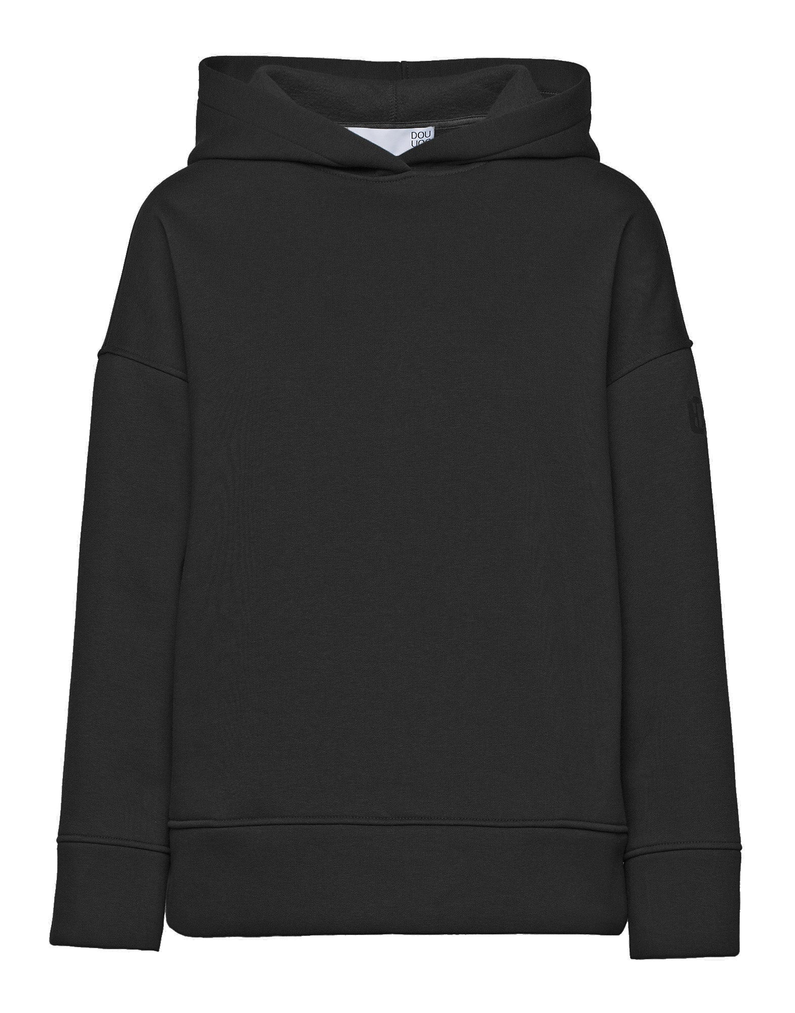 Felpa con Cappuccio e Tasche con Zip Nera