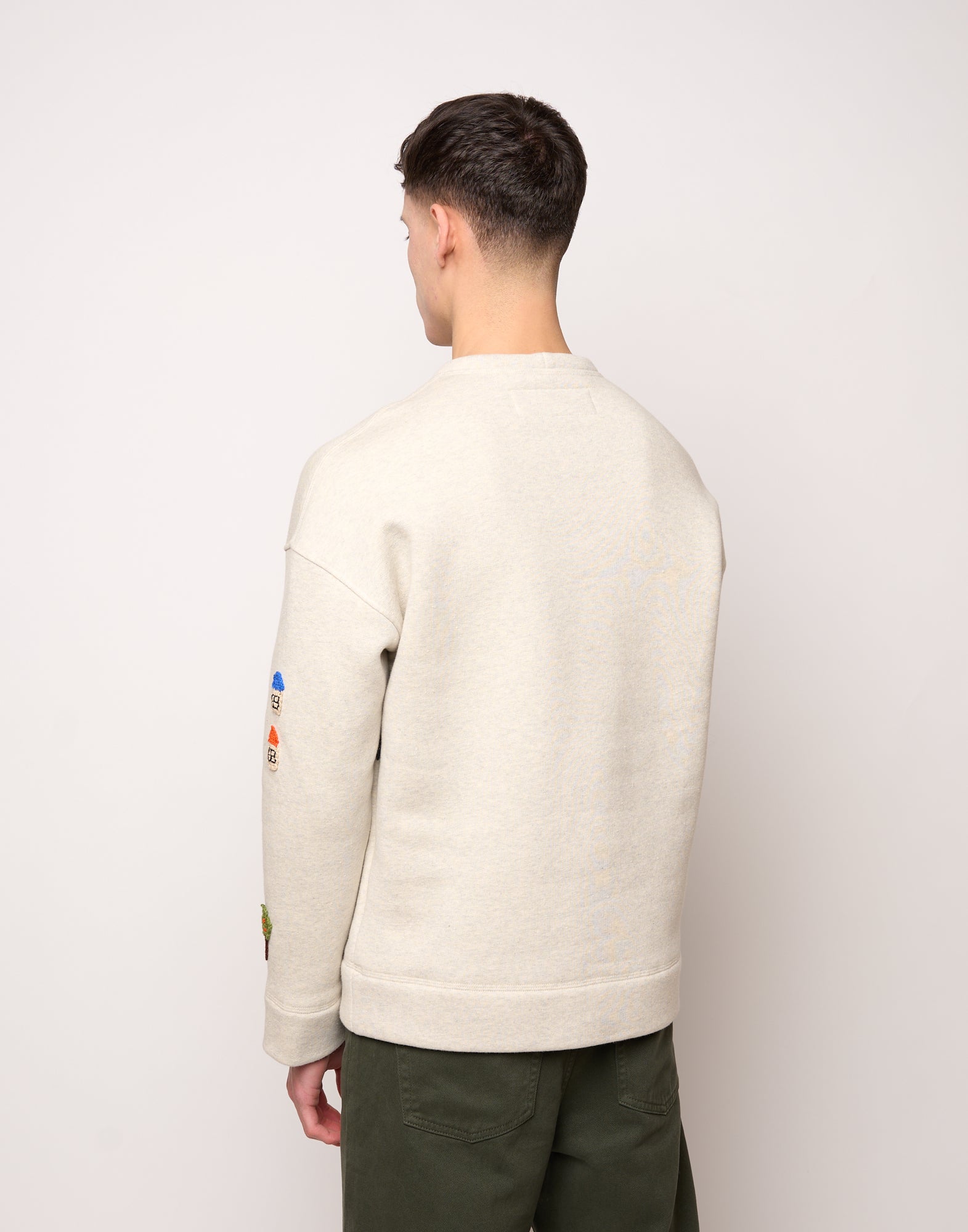 Felpa Genderless con Patch all’Uncinetto
