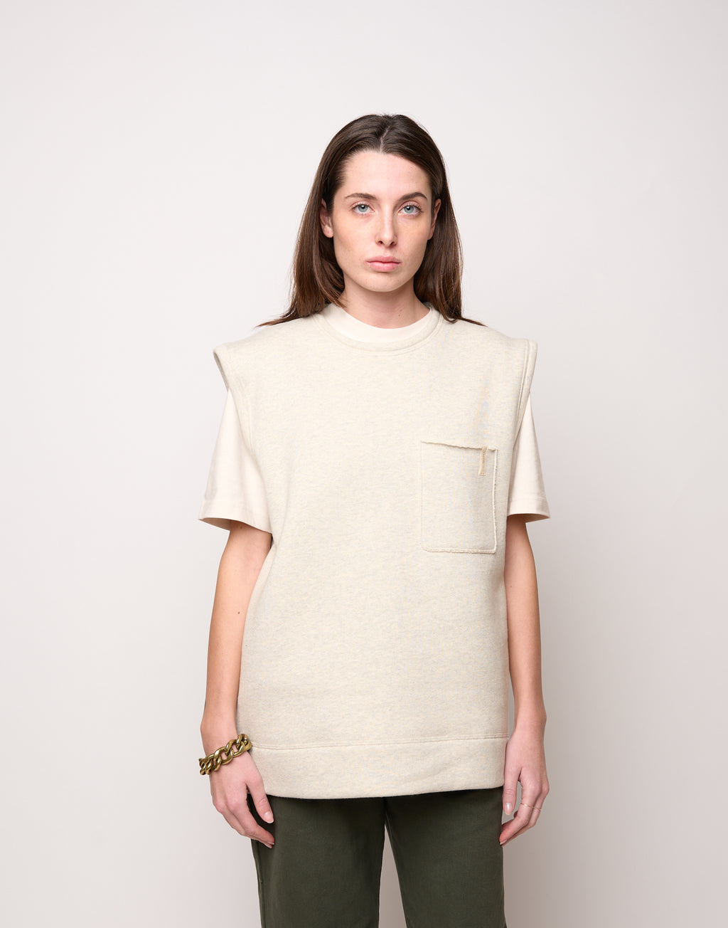 Gilet Genderless in Felpa con Taschino